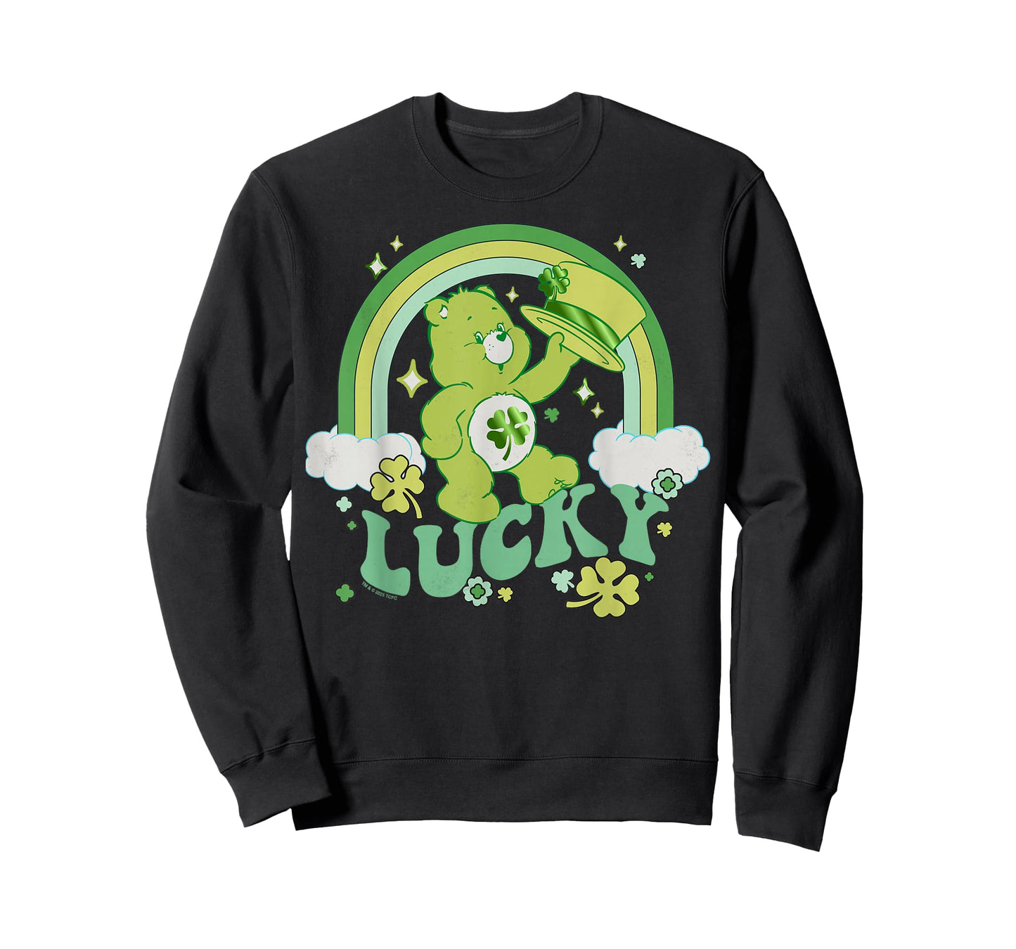 Care Bears St. Patrick's Day Lucky Bear Rainbow Portrait T-Shirt