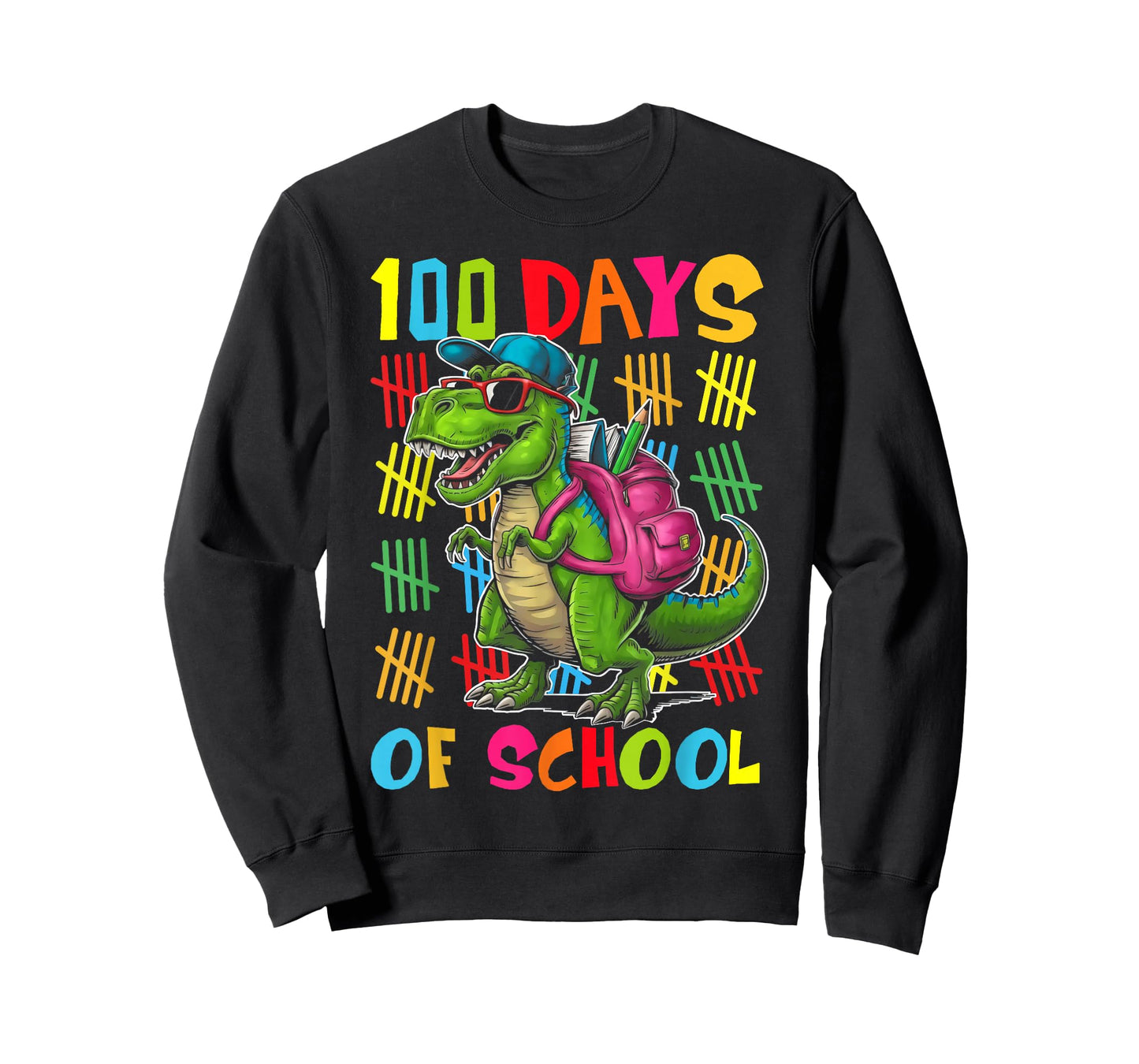 100 Days of School Trex 100 Days Smarter 100th Day of School T-Shirt