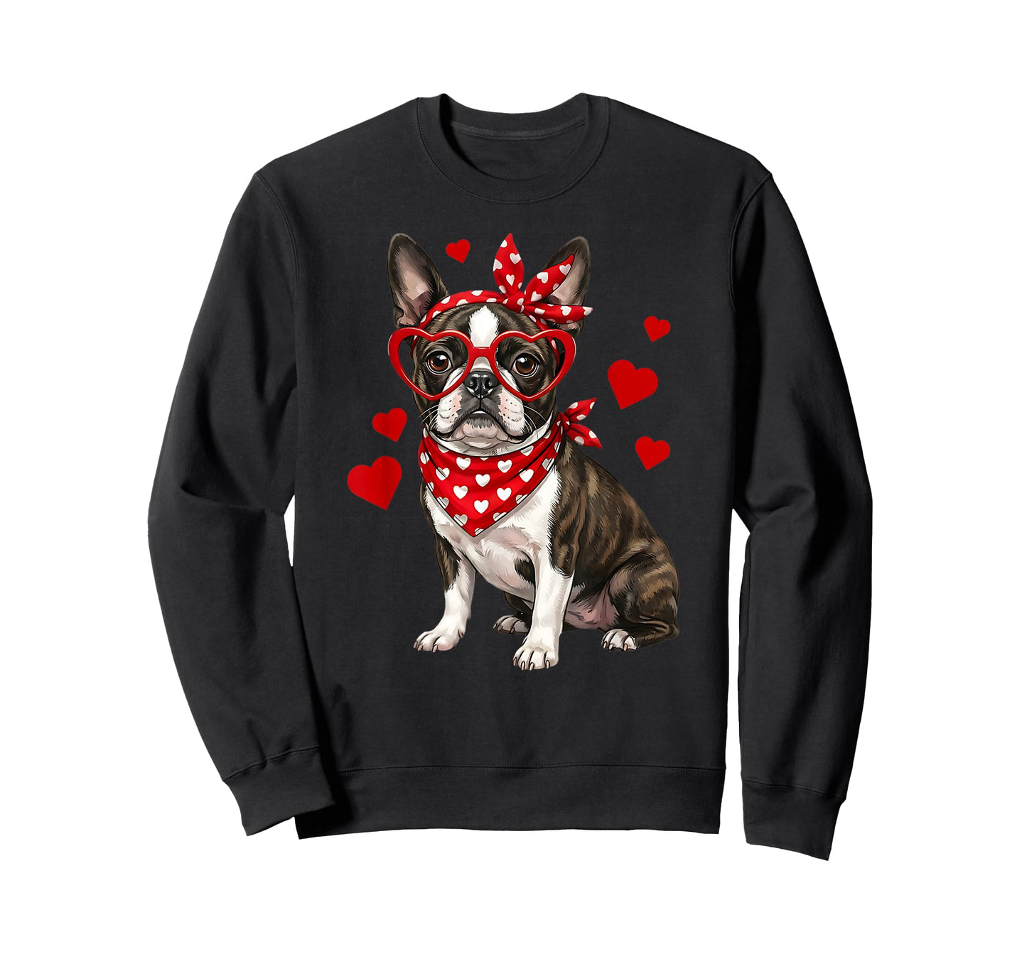 Boston Terrier Valentines Day Bostie Lover Dog Heart T-Shirt