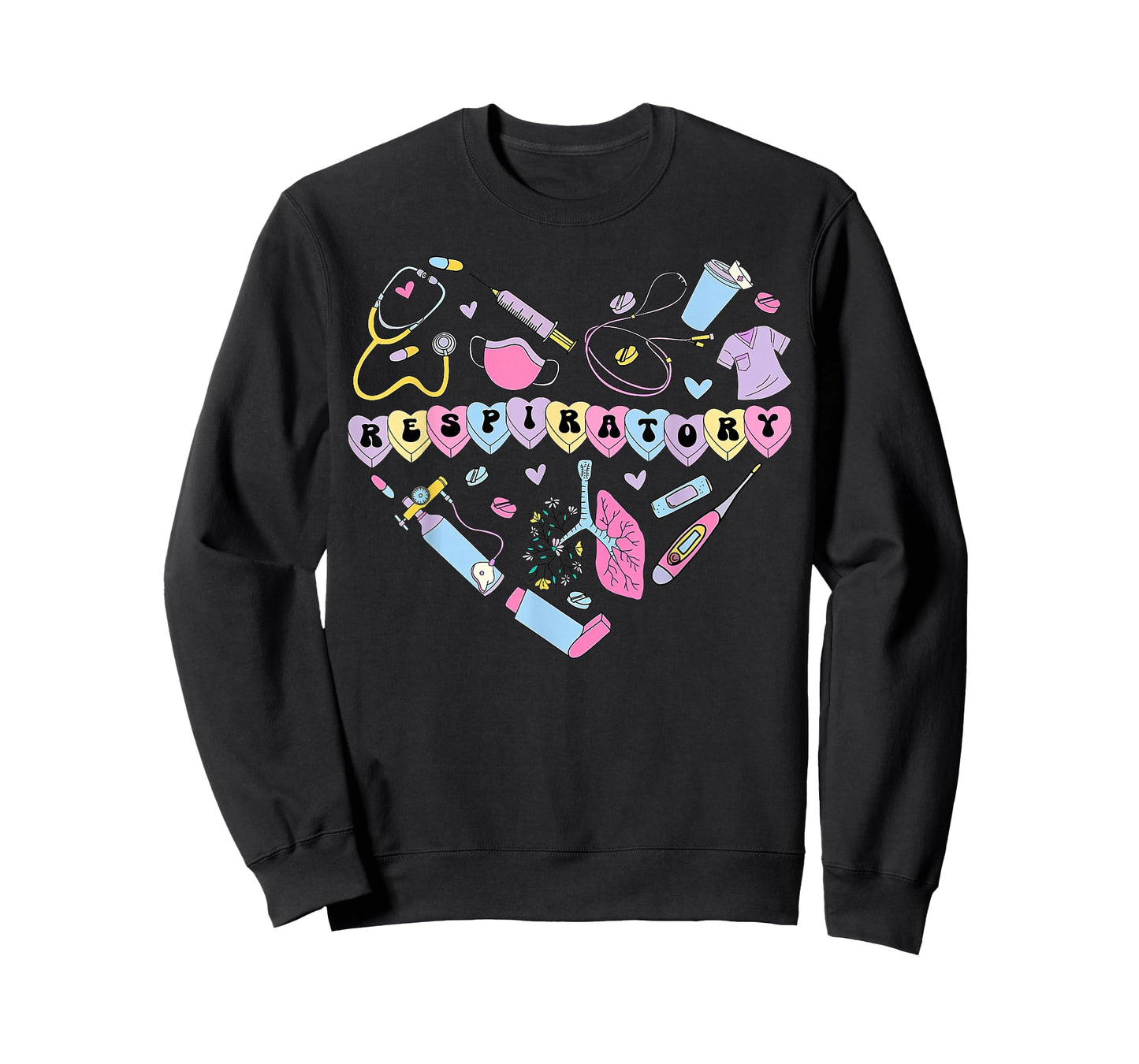 Respiratory Therapist Heart Valentines RT Nurse Pulmonology T-Shirt