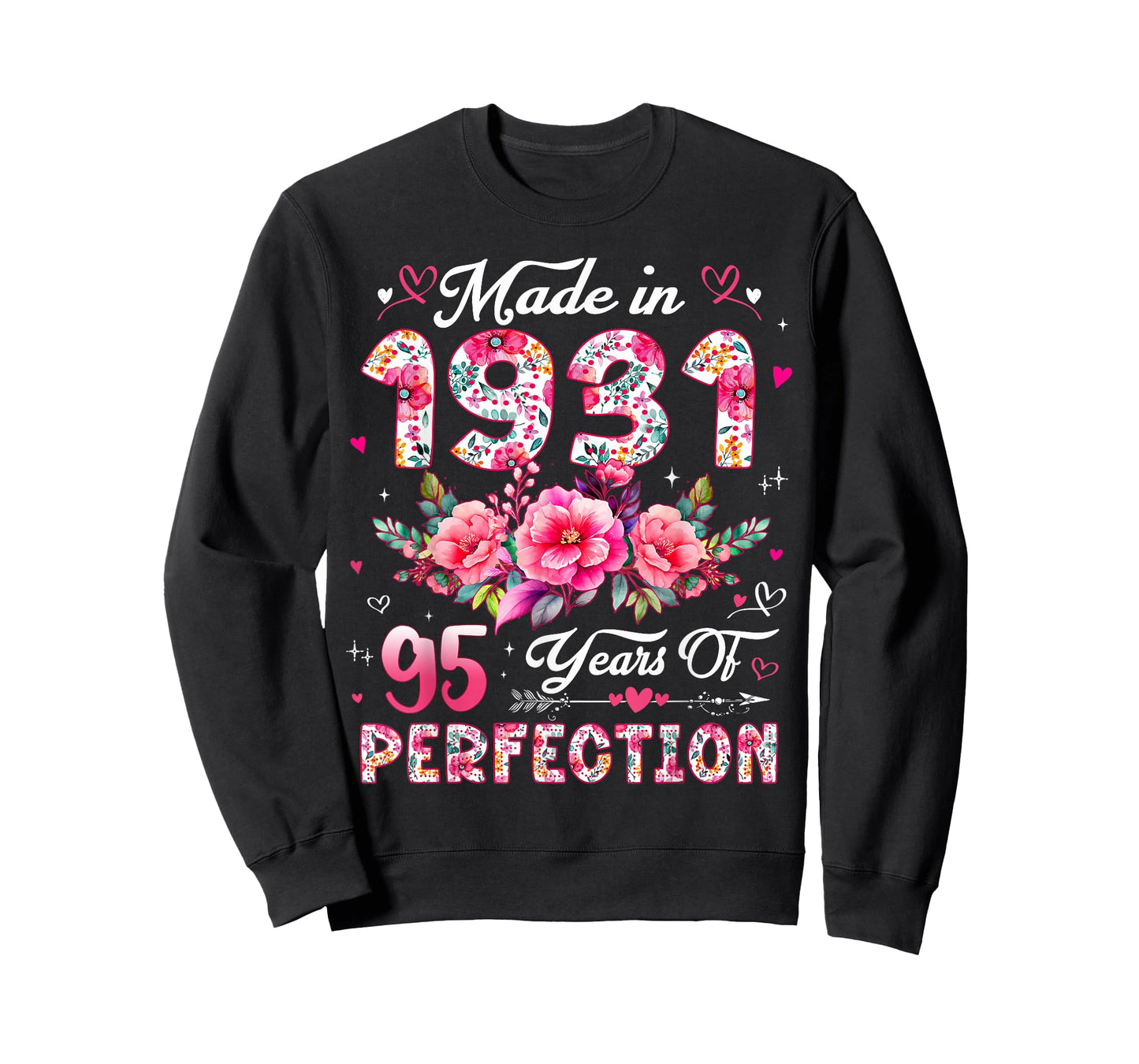 95 Year Old Made in 1931 Floral 95th Birthday Women T-Shirt
