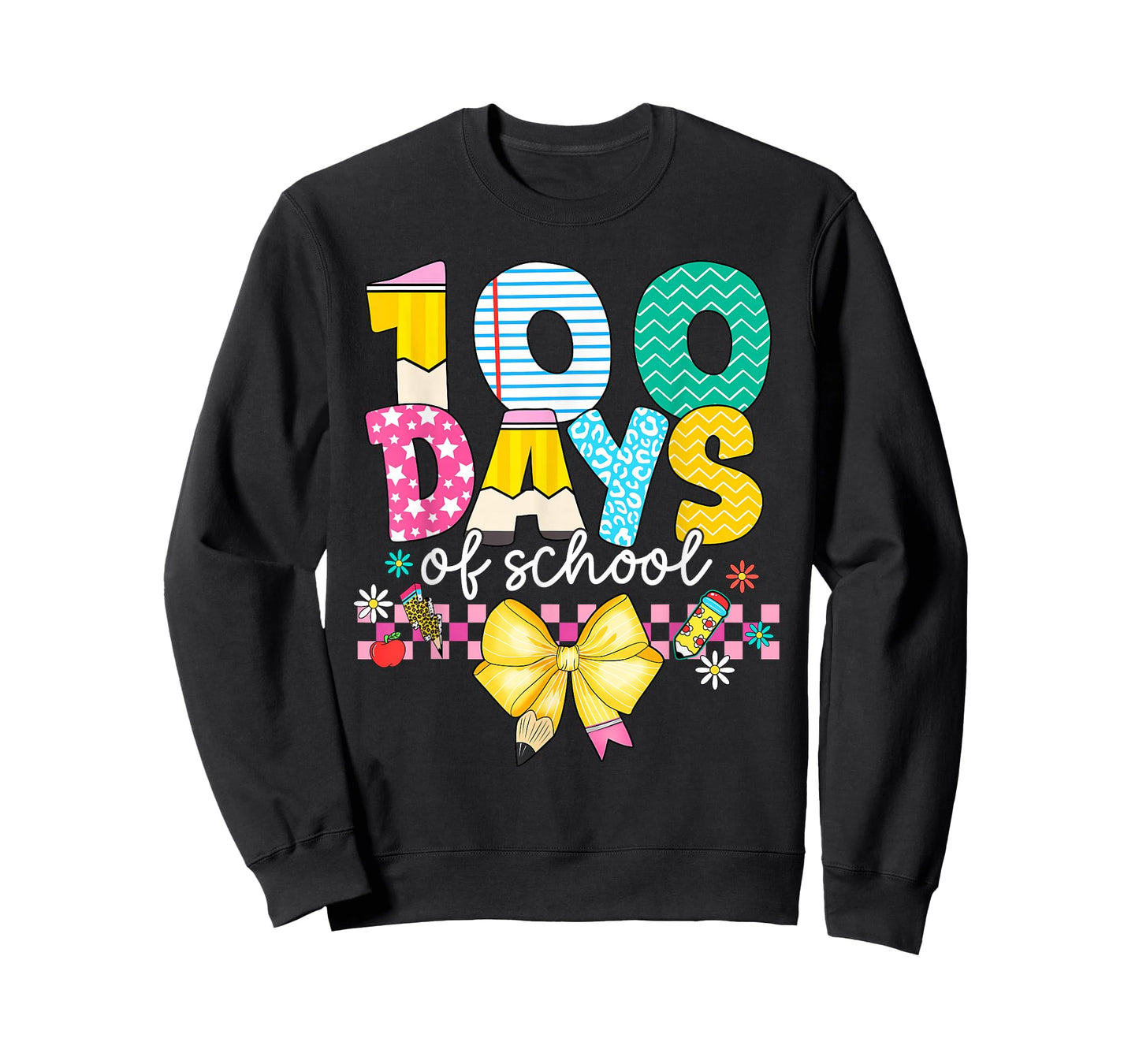 Retro Groovy Happy 100 Days of School Teacher Kid Girls Boys T-Shirt