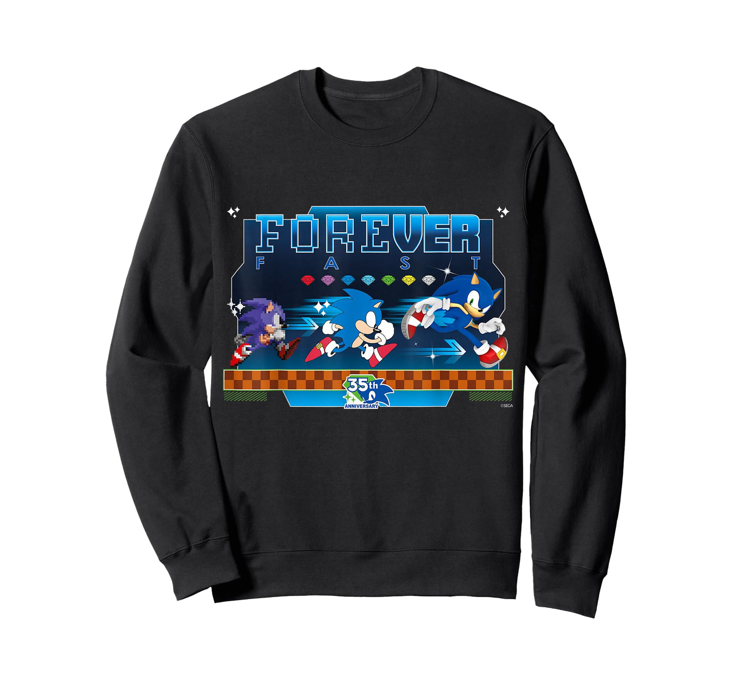 Sonic The Hedgehog 35th Anniversary Forever Fast Evolution T-Shirt