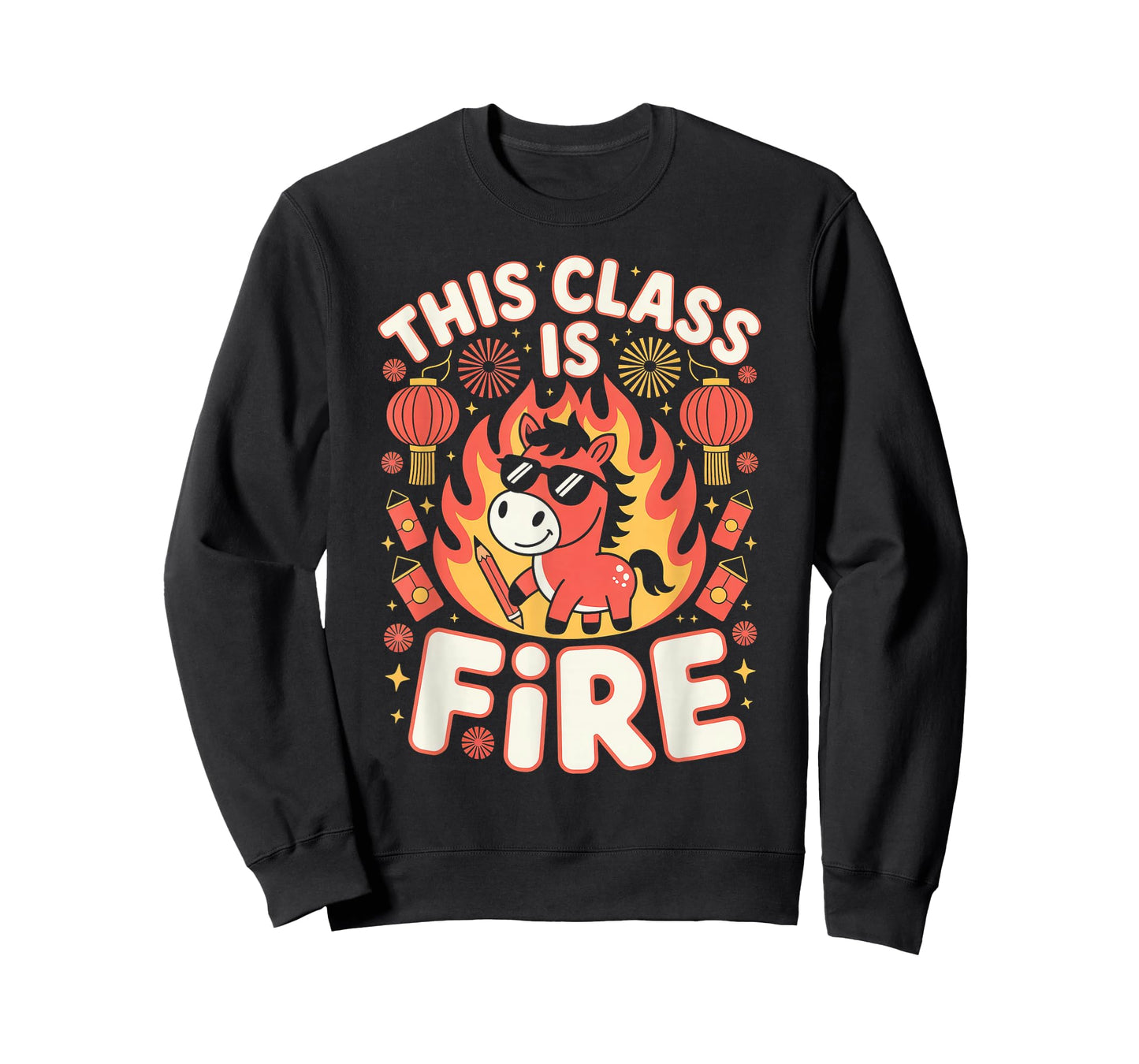 Year of The Fire Horse Teacher Chinese Lunar New Year 2026 T-Shirt