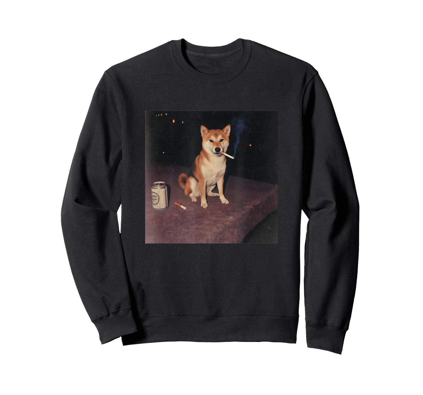 Funny Smoking Shiba Inu Dog Cigarette Beer Gen Z T-Shirt