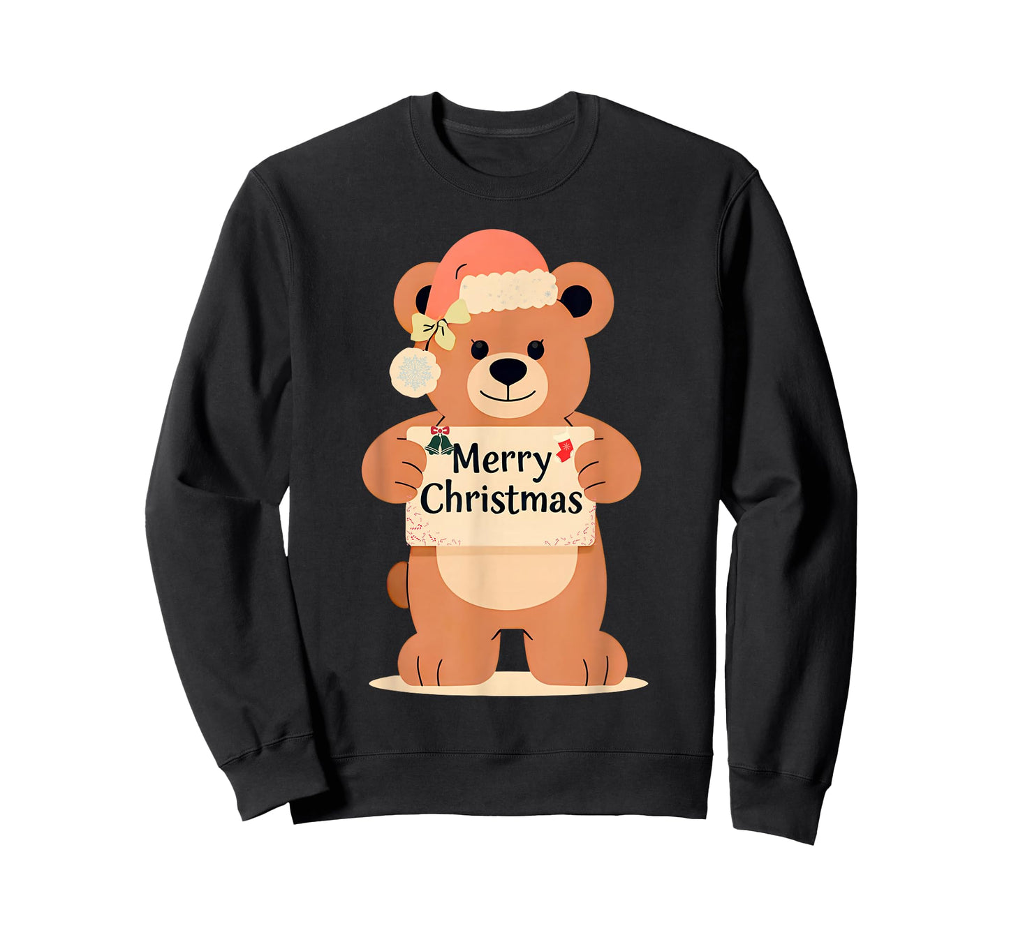 Cute Christmas Teddy Bear Design T-Shirt