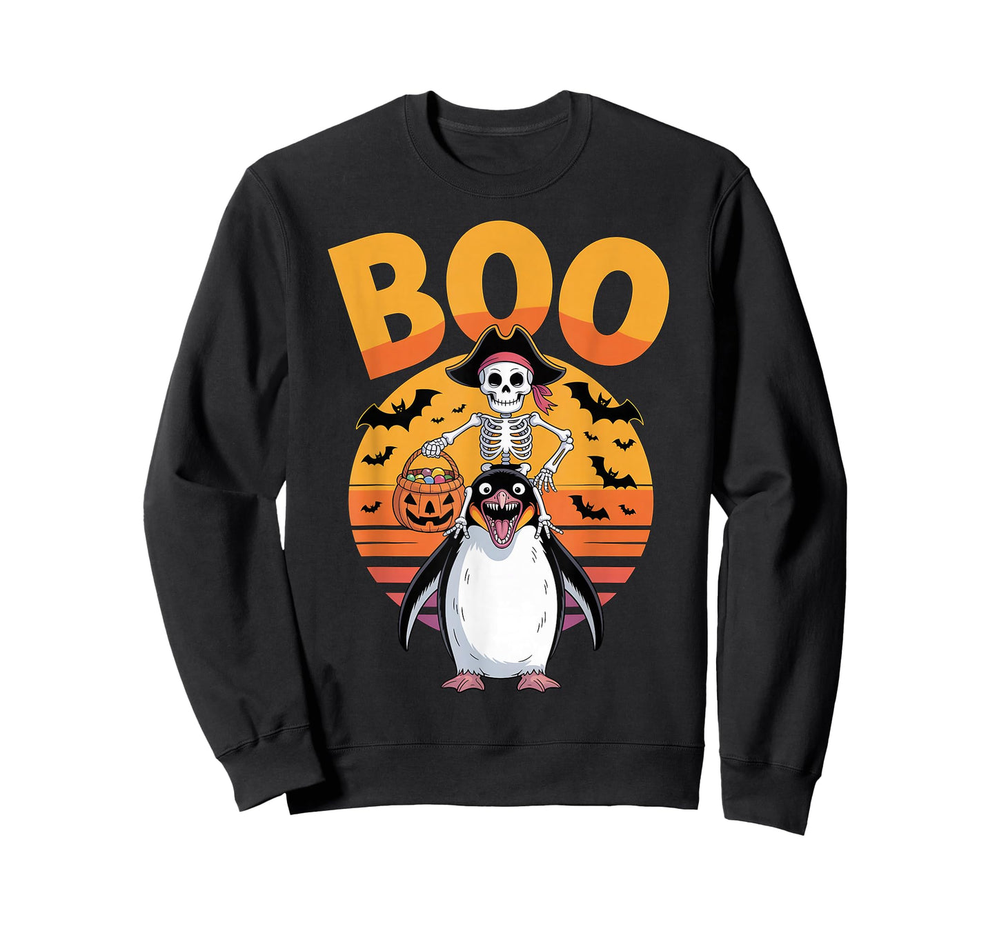 Spooky Penguin Costume on Boo Penguin Halloween T-Shirt