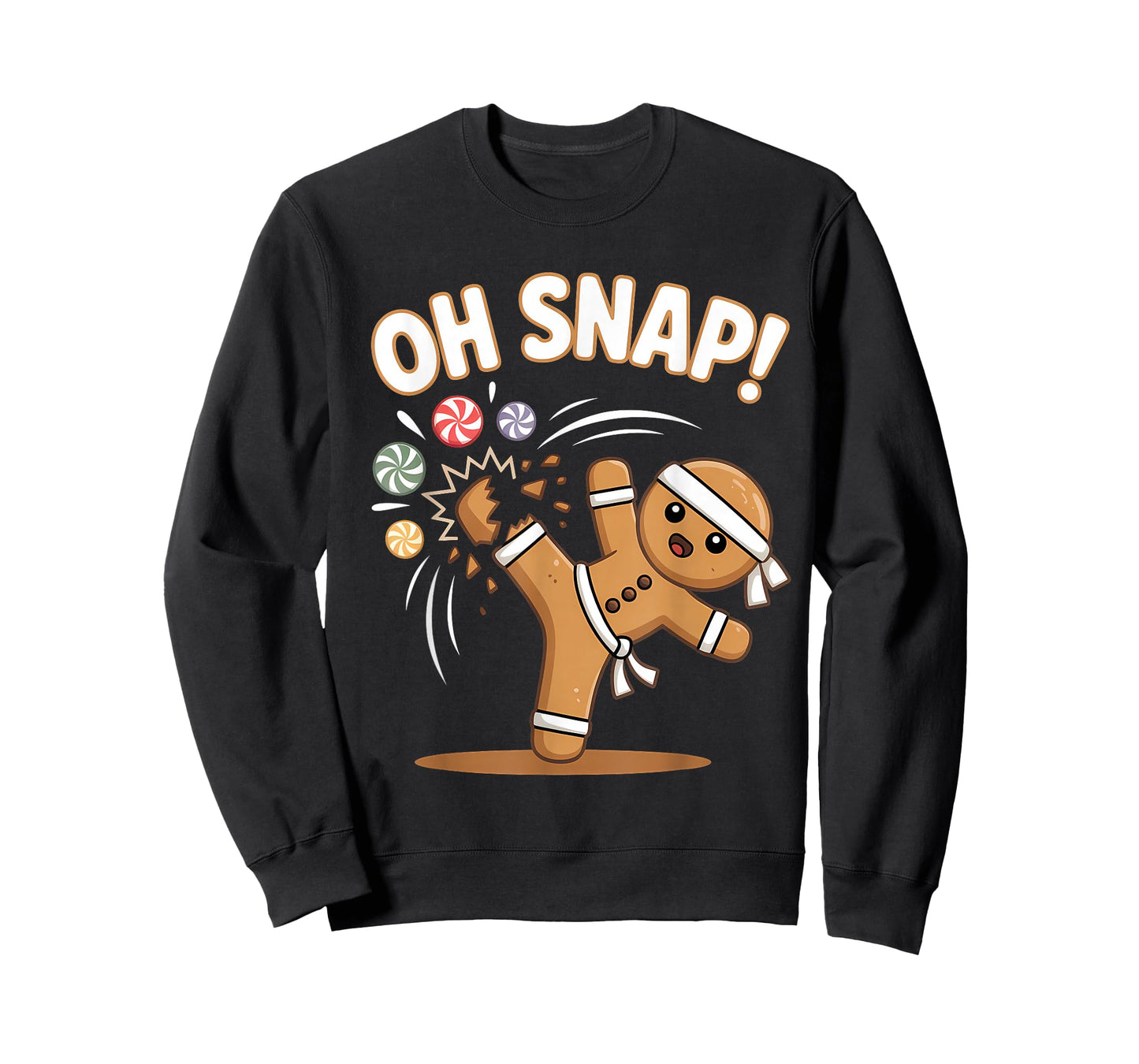 Oh Snap Gingerbread Karate Kick Fun T-Shirt