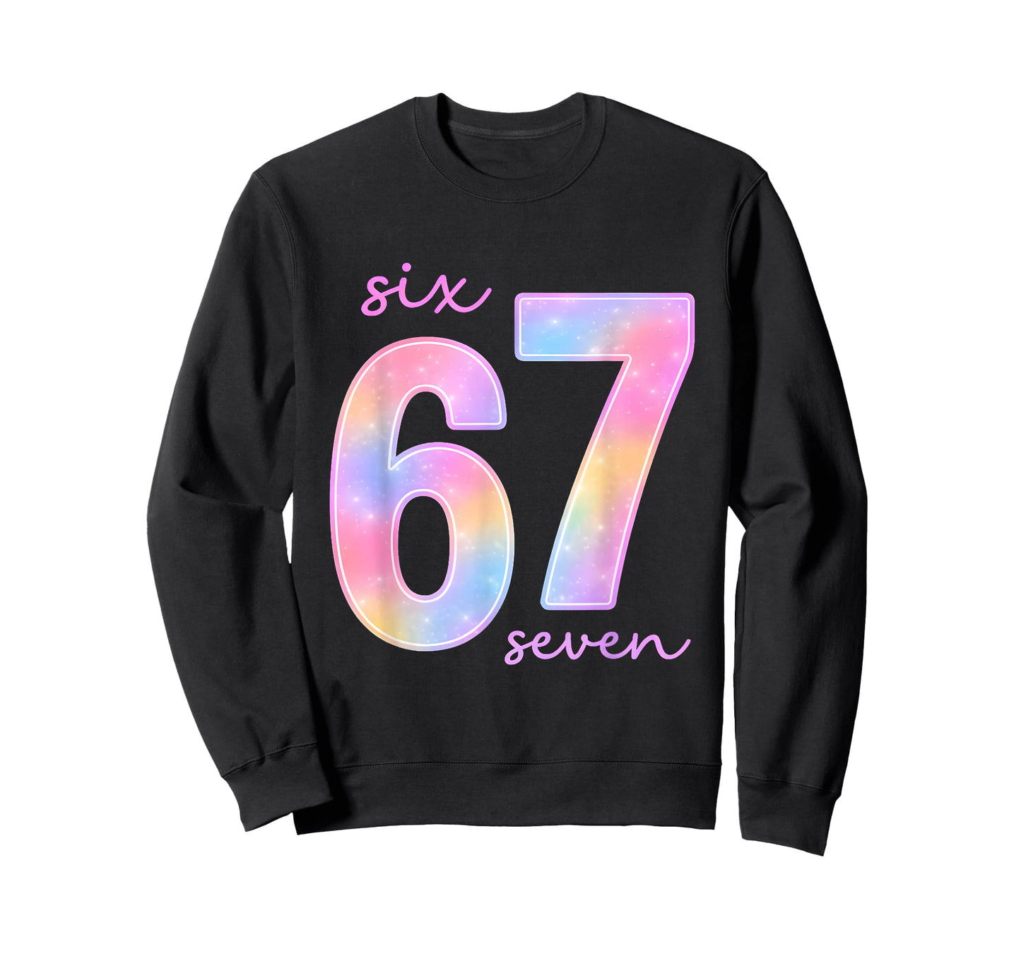 Funny Six Seven 6 7 Meme Gen Alpha Slang 67 Kids Girls T-Shirt