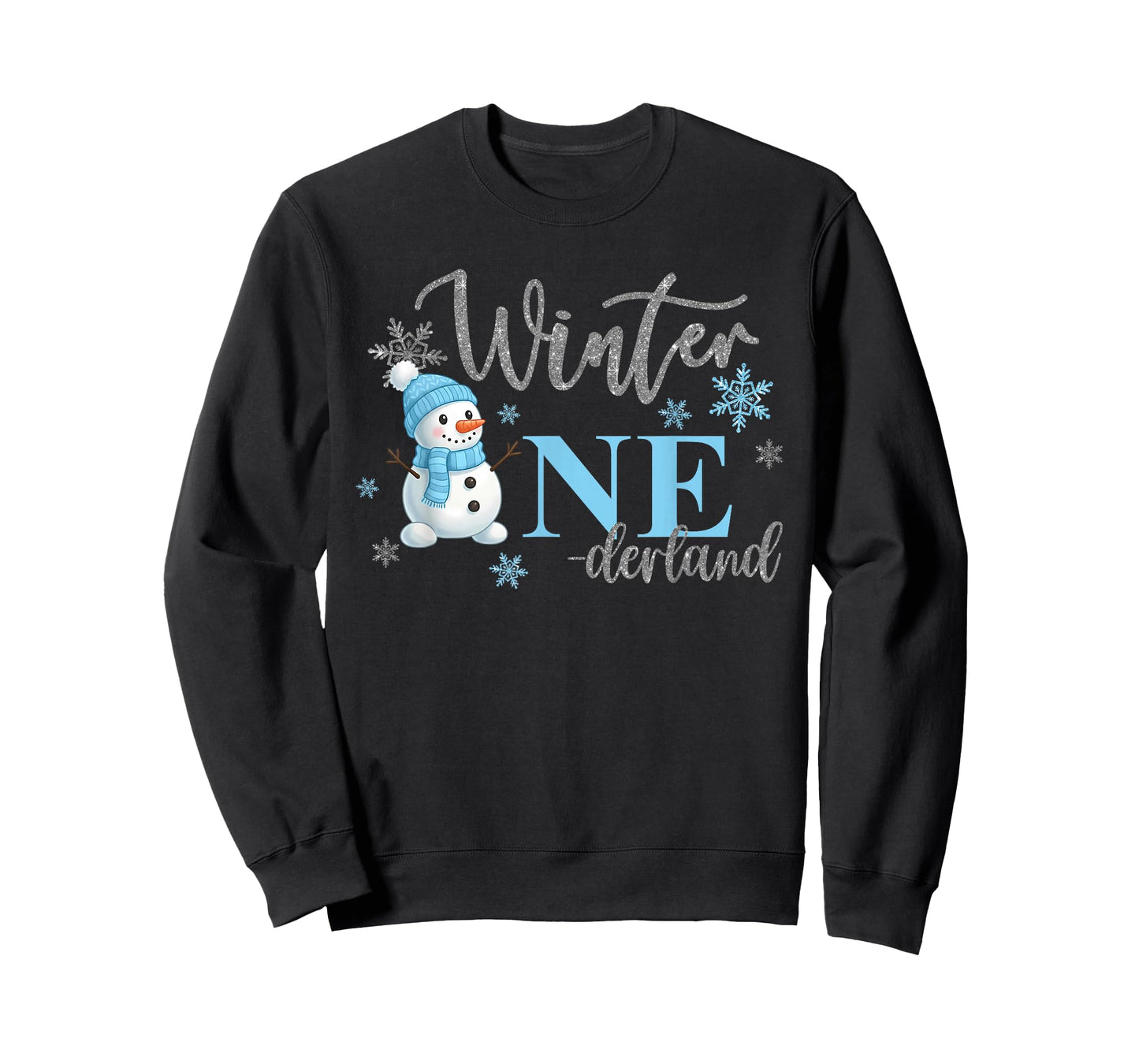 Winter Onederland Birthday Boy Girl 1 Year Old Cute Snowman T-Shirt