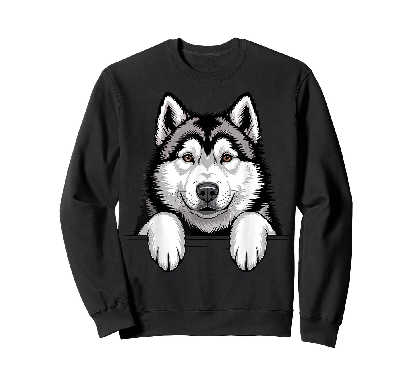 Alaskan Malamute Funny Peeking Pocket Puppy Dog Lover T-Shirt