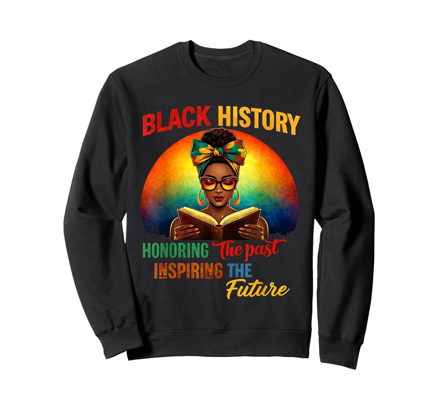 Melanin Honoring Past Inspiring Pride Book Black Month T-Shirt