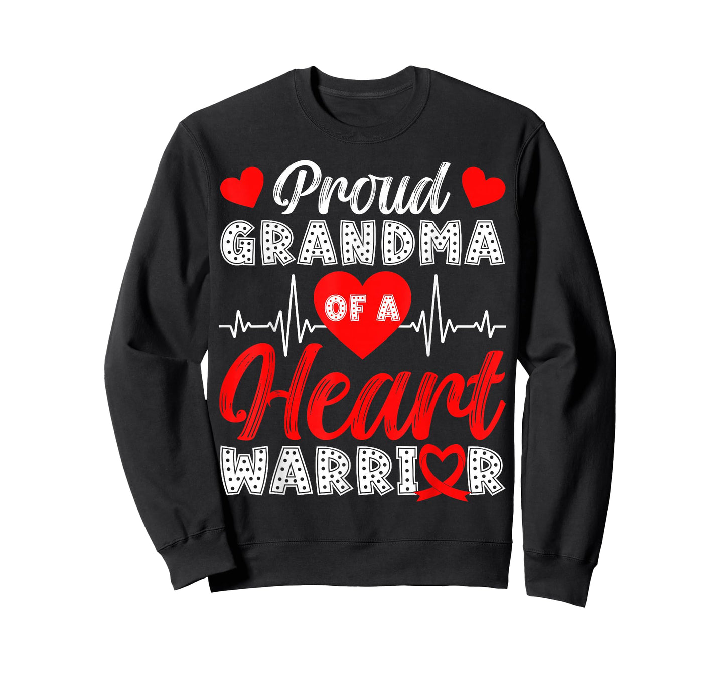 Proud Grandma of Heart Warrior Heart Disease Awareness T-Shirt