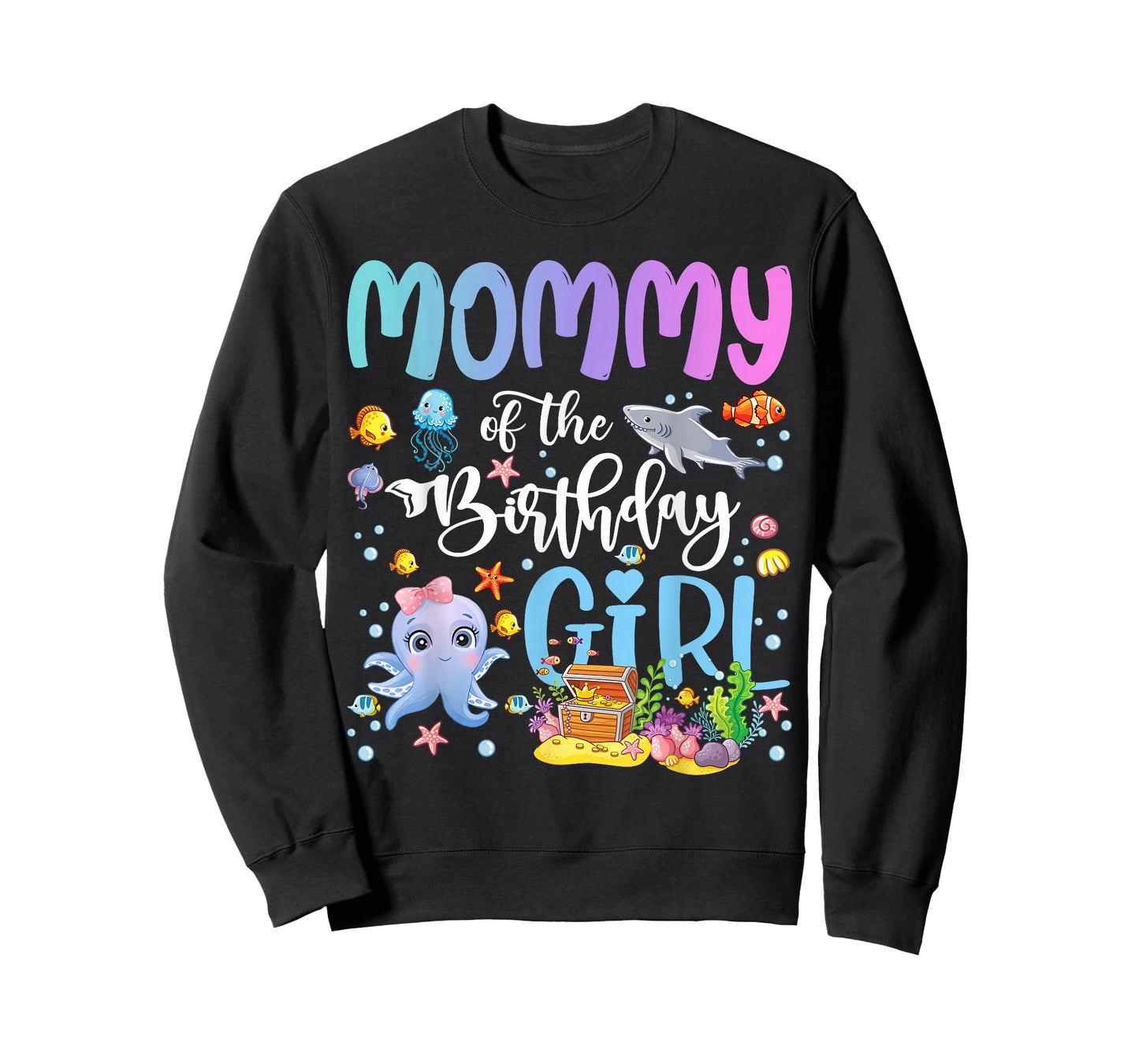 Mommy of The Birthday Girl Sea Fish Ocean Aquarium T-Shirt