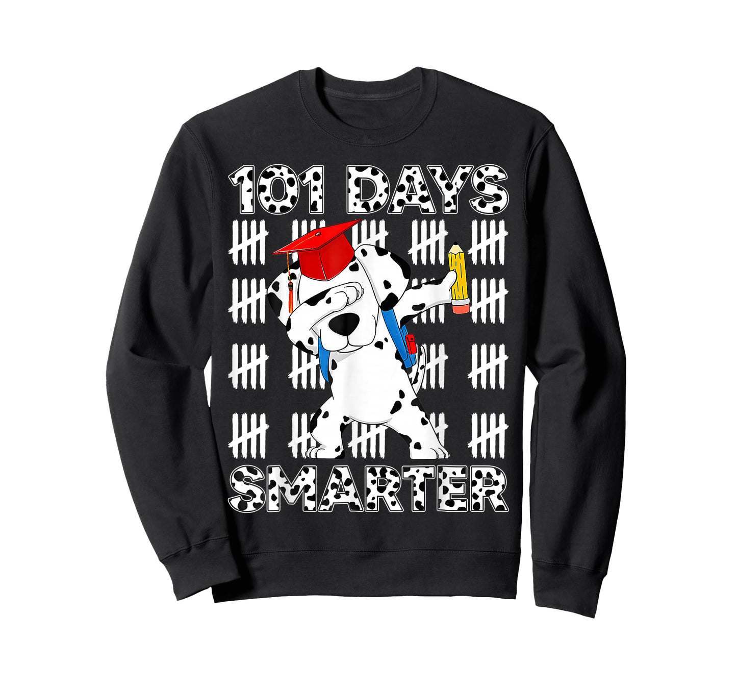 100 Days of School Dalmatian Dog Kids 100 Days Smarter T-Shirt