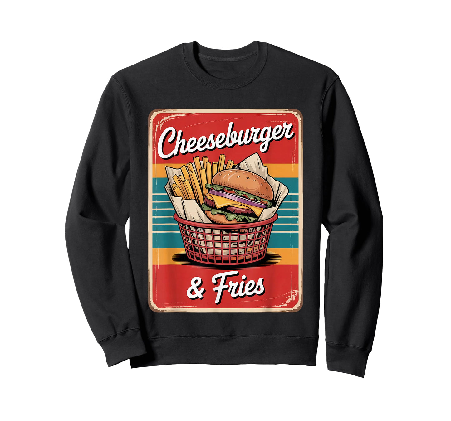 Vintage Cheeseburger & Fries T-Shirt