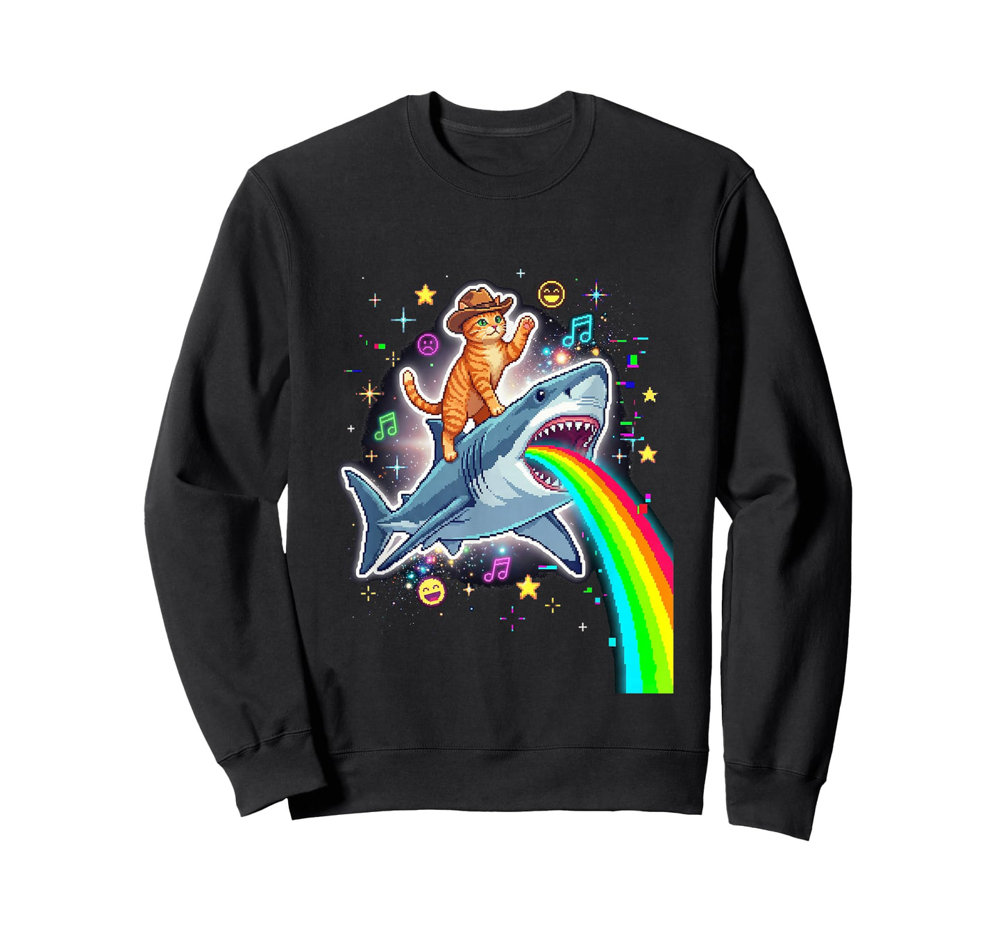 Shark Rainbow Pixel Art T-Shirt