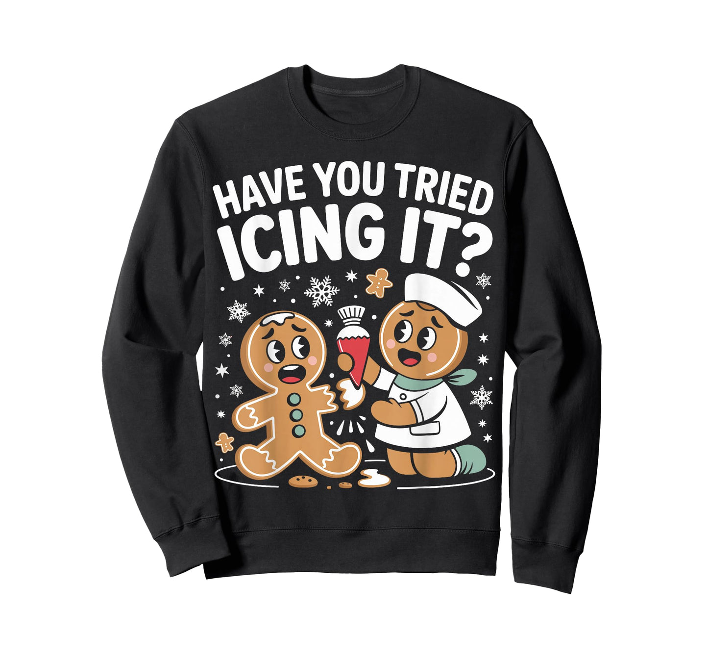 Funny Nurse Christmas Have You Tried Icing It Gingerbread T-Shirt