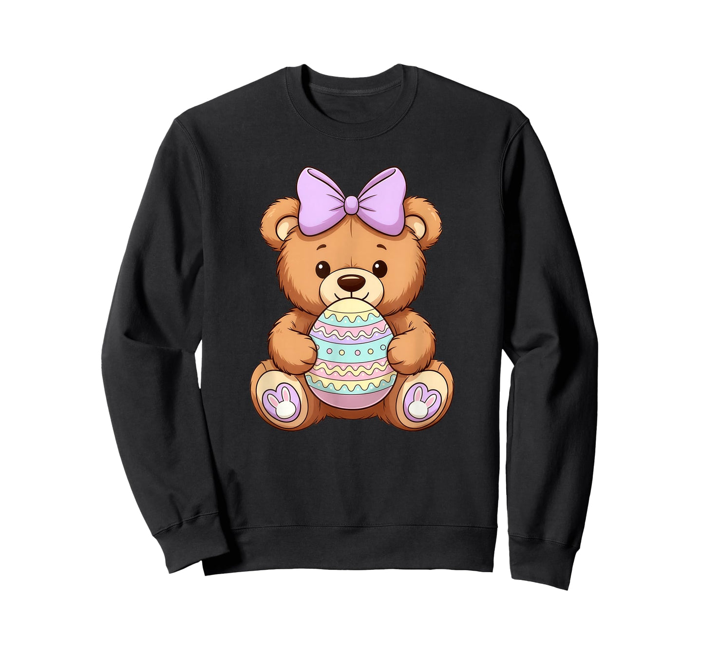 Cute Easter Teddy Bear Holding Egg Spring Coquette Aesthetic T-Shirt