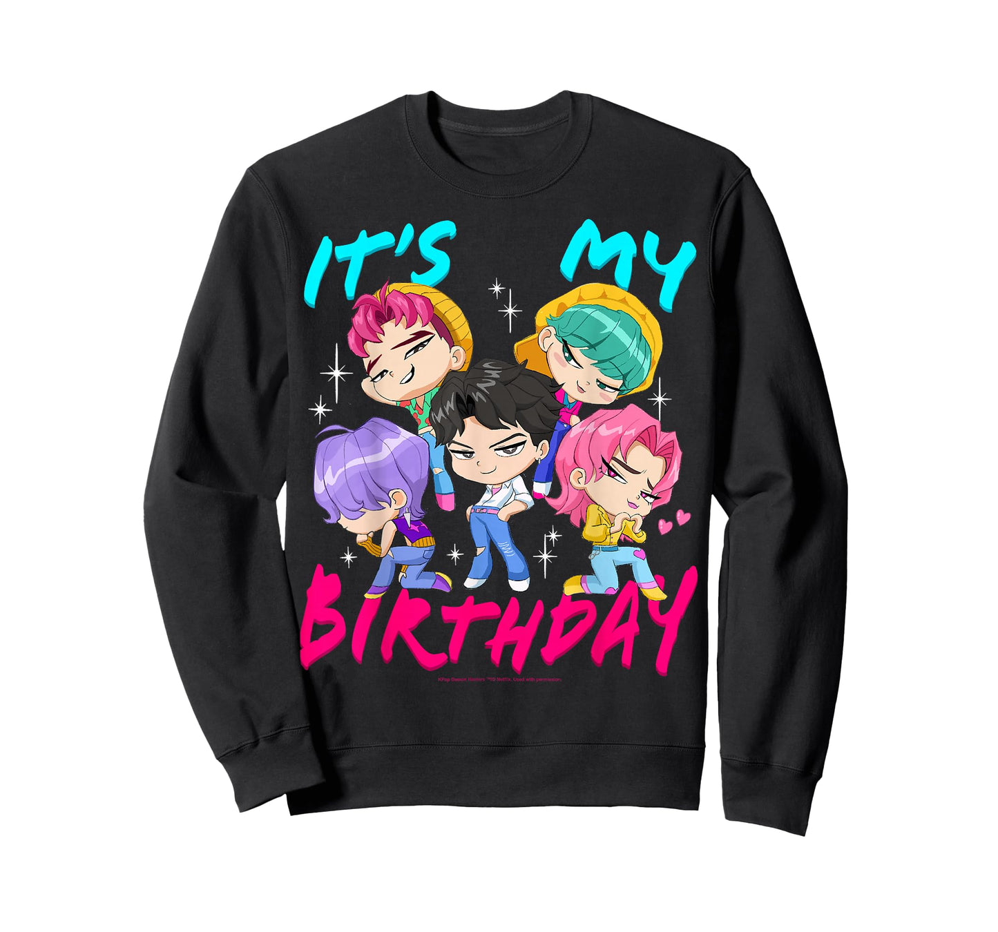 Kpop Demon Hunters It's My Birthday Saja Boys Group Shot T-Shirt