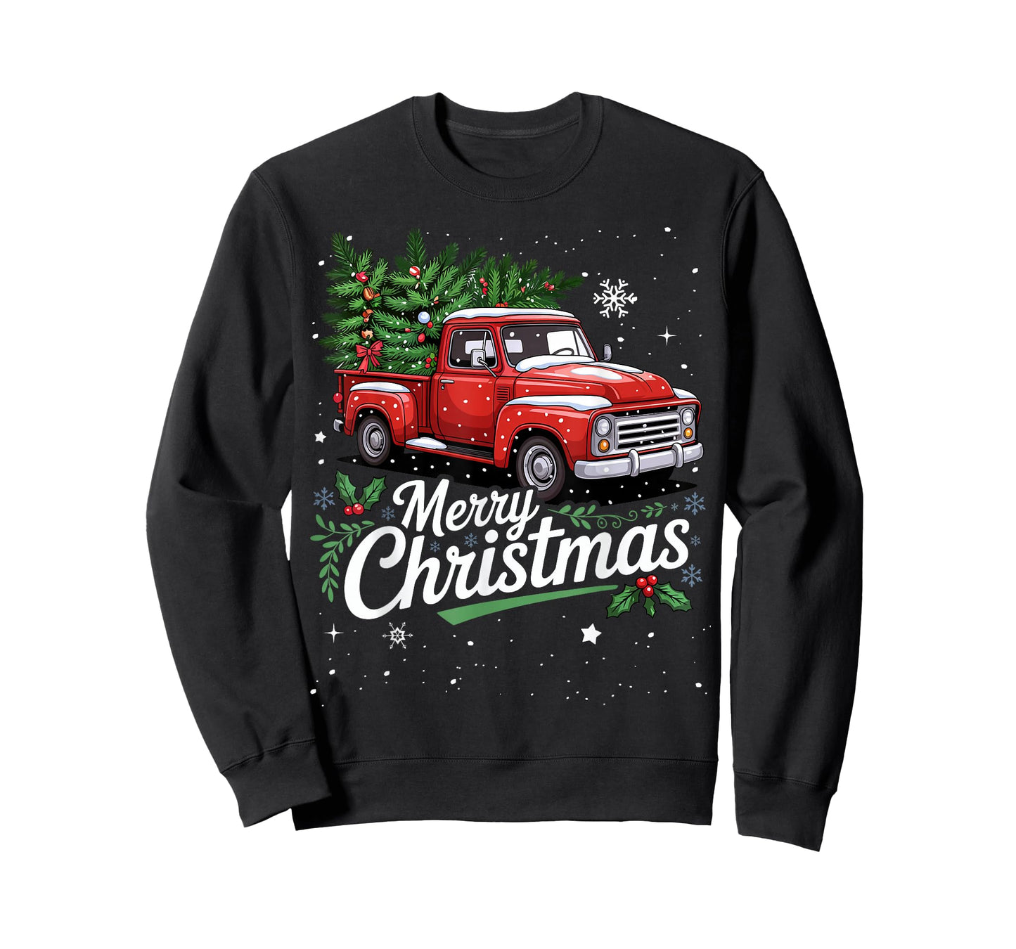 Merry Christmas Red Truck Family Matching Christmas Pajama T-Shirt
