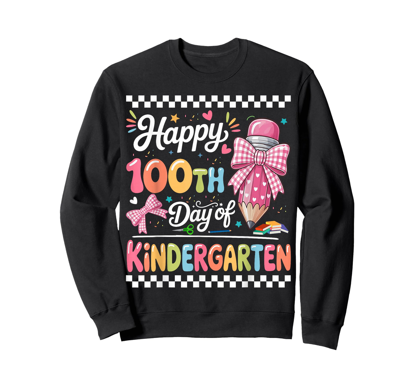 Happy 100 Days of School Teacher Kindergarten Girls Kids T-Shirt