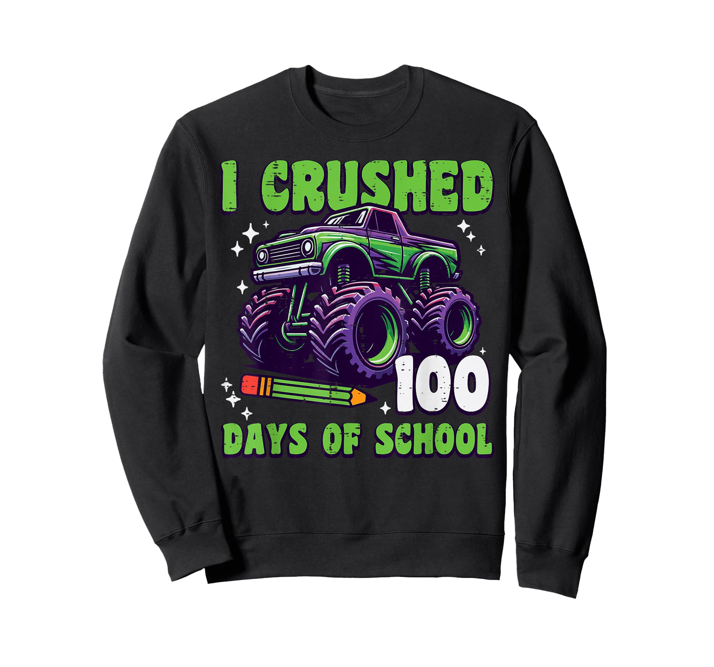 I Crushed 100 Days of School Truck 100th Day Boys Kids T-Shirt