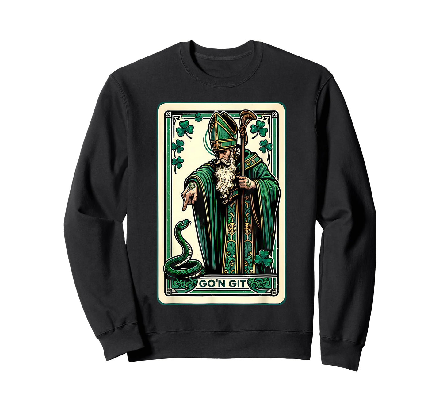 Tarot Card Funny St Patricks Day Tee Go'n git st Patrick T-Shirt