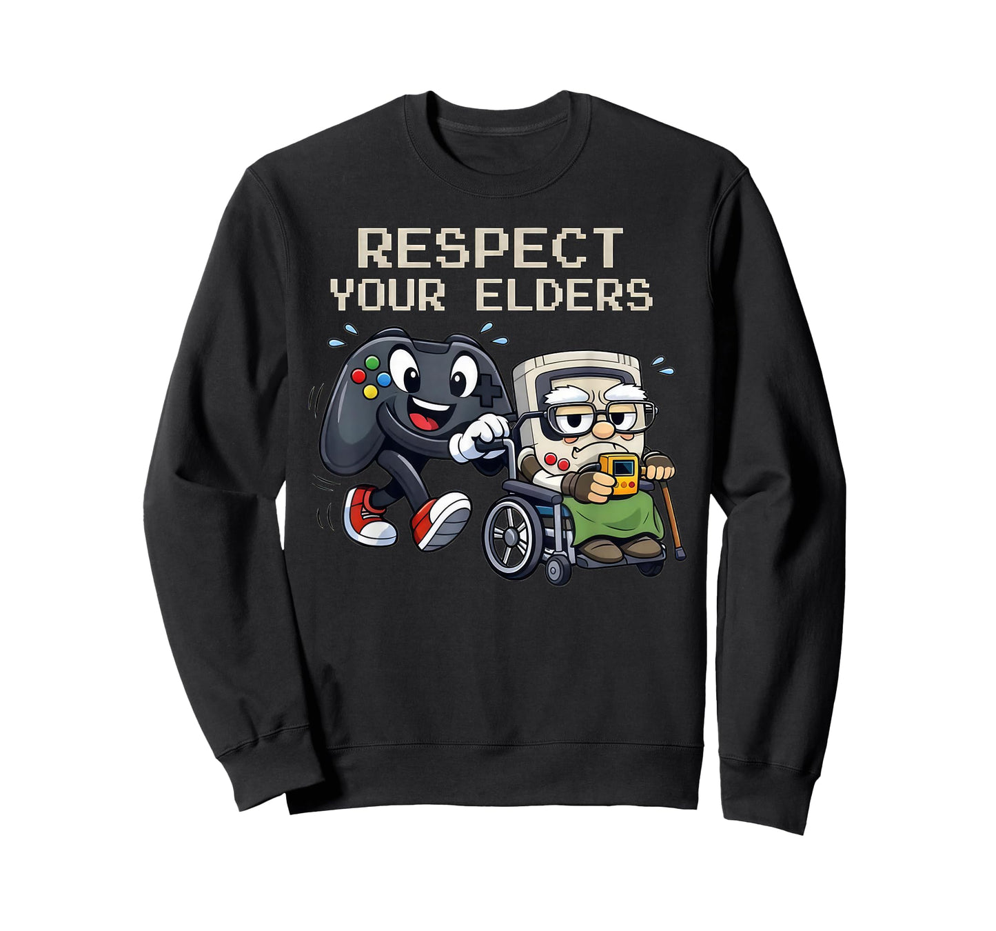 Respect Your Elders Gaming Control Retro Funny Gamer T-Shirt