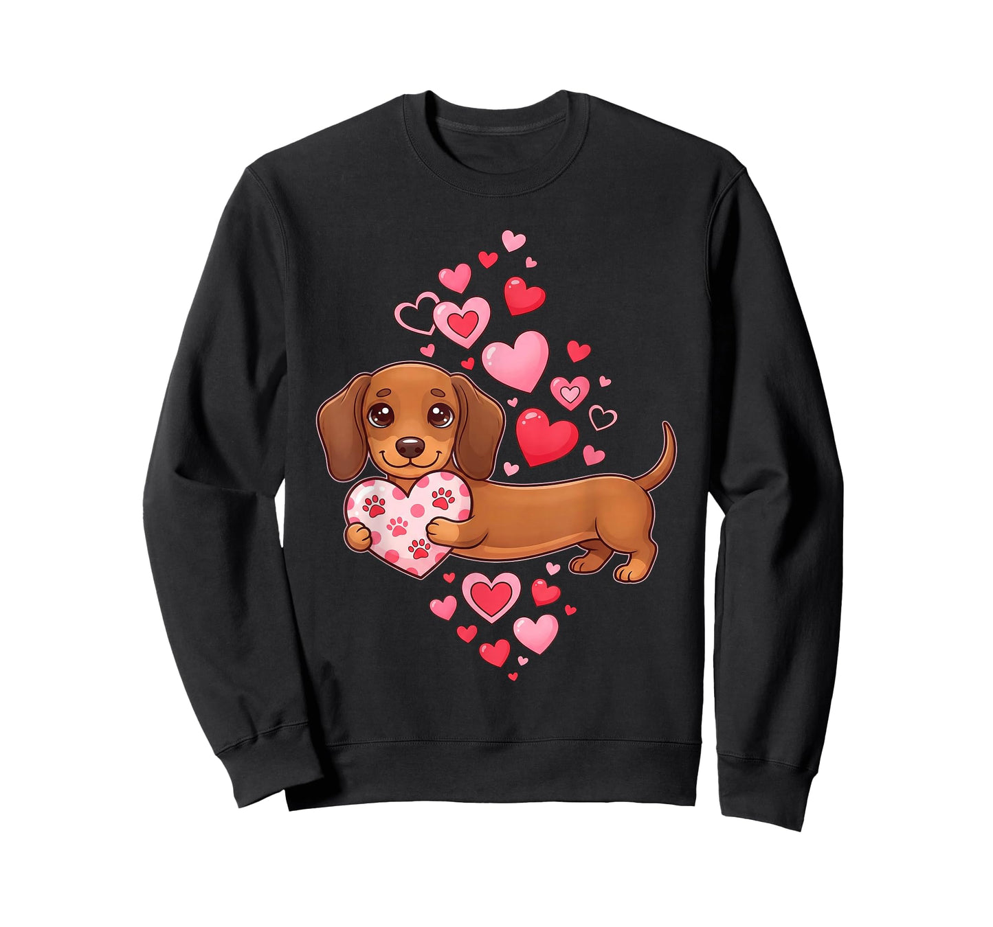 Cute Dachshund Valentine Heart Funny Dachshund Puppy Owner T-Shirt