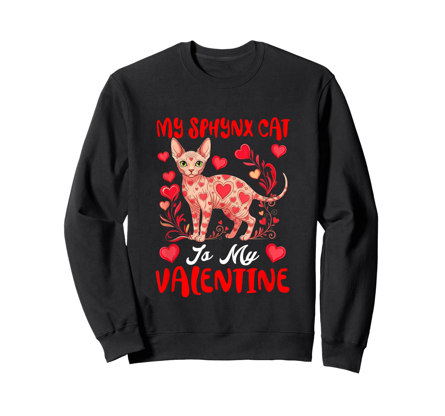 My Sphynx Cat is My Valentine Matching Dog Owner Kids T-Shirt