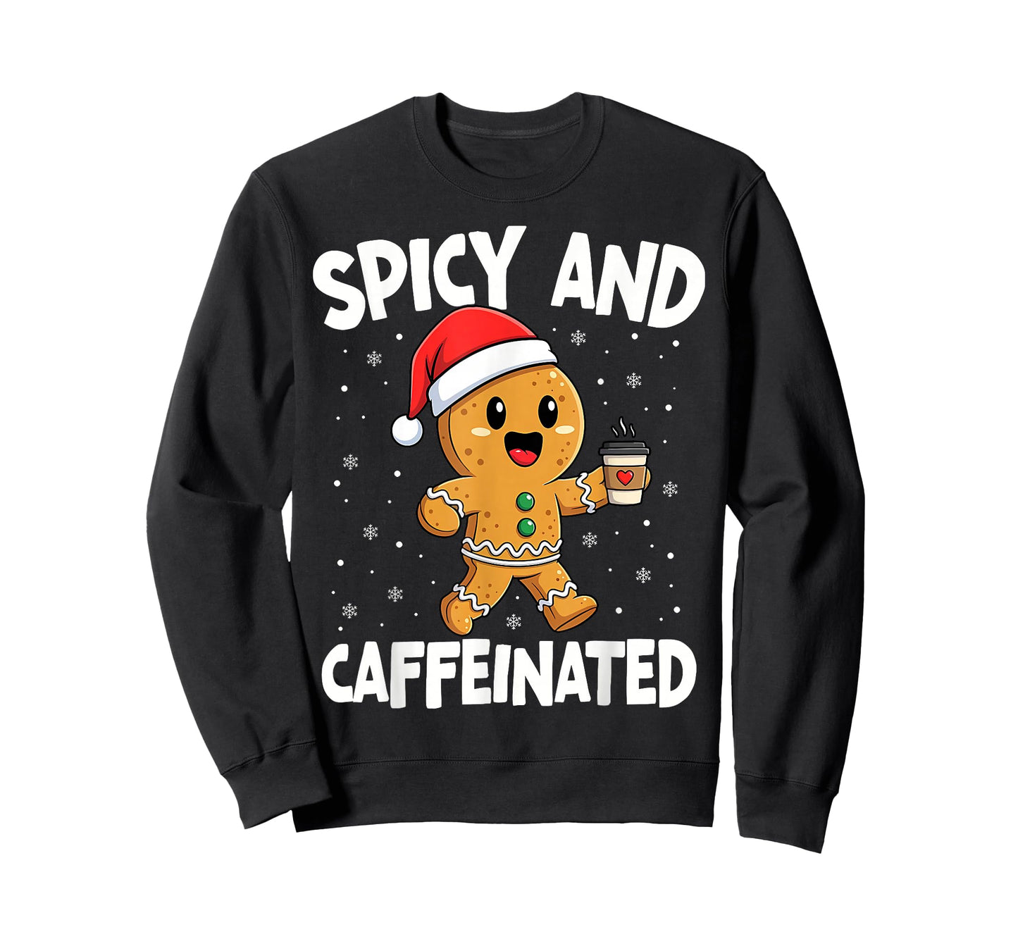 Spicy and Caffeinated Coffee Women Gingerbread Christmas T-Shirt