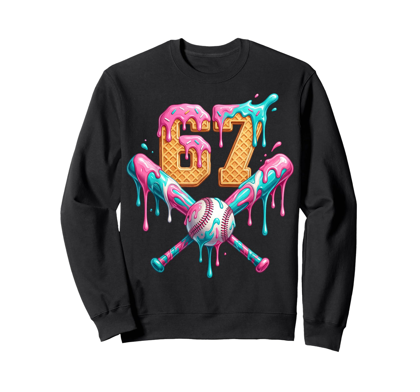 Baseball Drip Number 67 Player T-Shirt