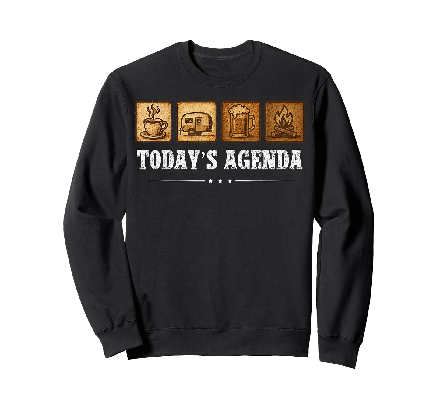 Today's Agenda Funny Hiking Camping T-Shirt