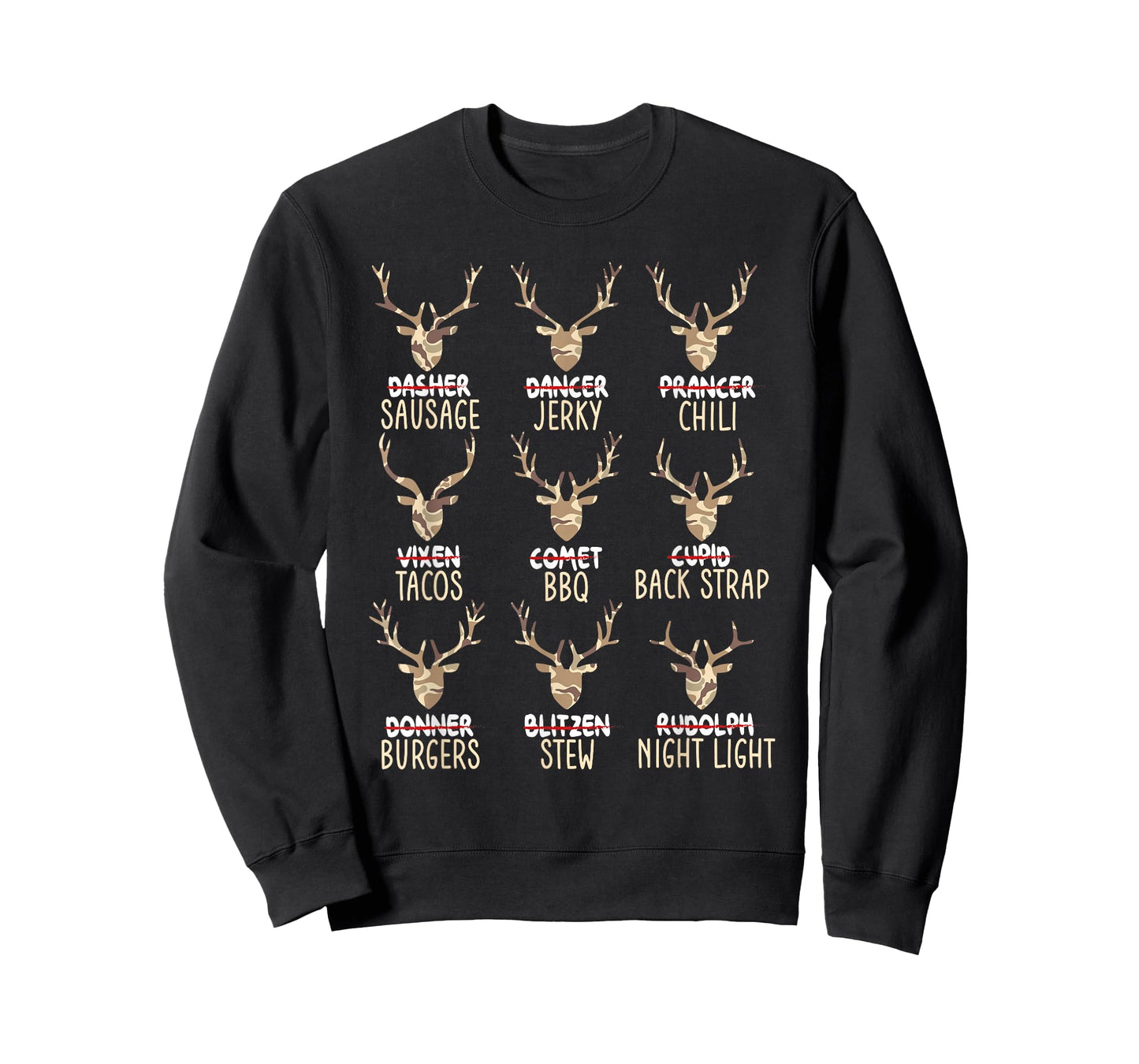 Funny Christmas Deer Hunting Hunters All of Santa's Reindeer T-Shirt
