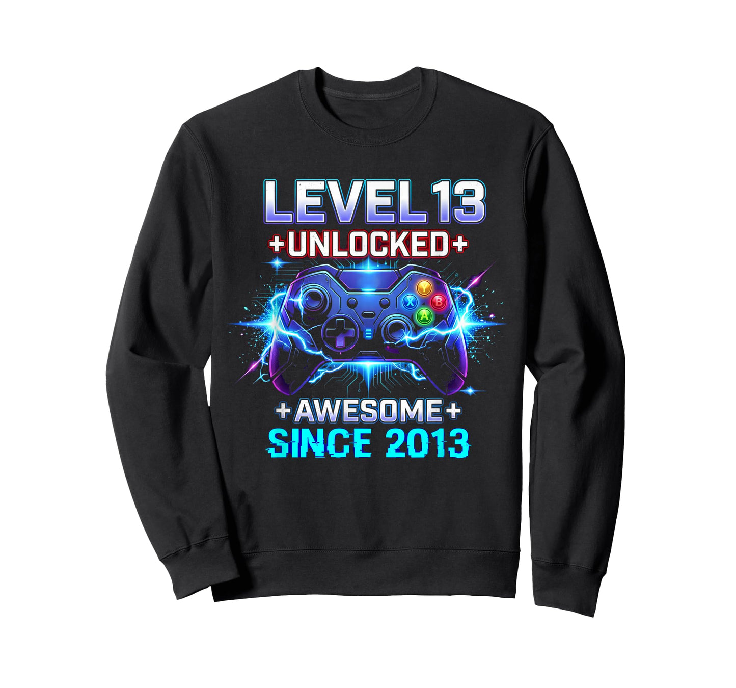 Level 13 Unlocked Awesome Since 2013 13th Birthday Boy Gamer T-Shirt