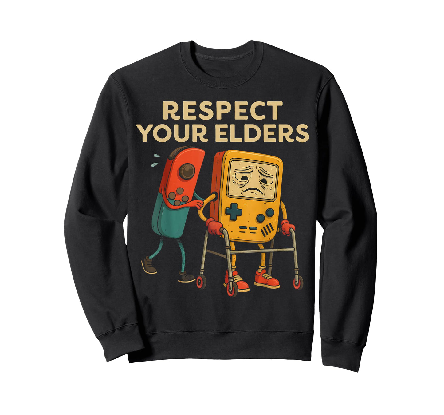 Respect Your Elders Retro Gaming Funny Gamer Controller 80s T-Shirt