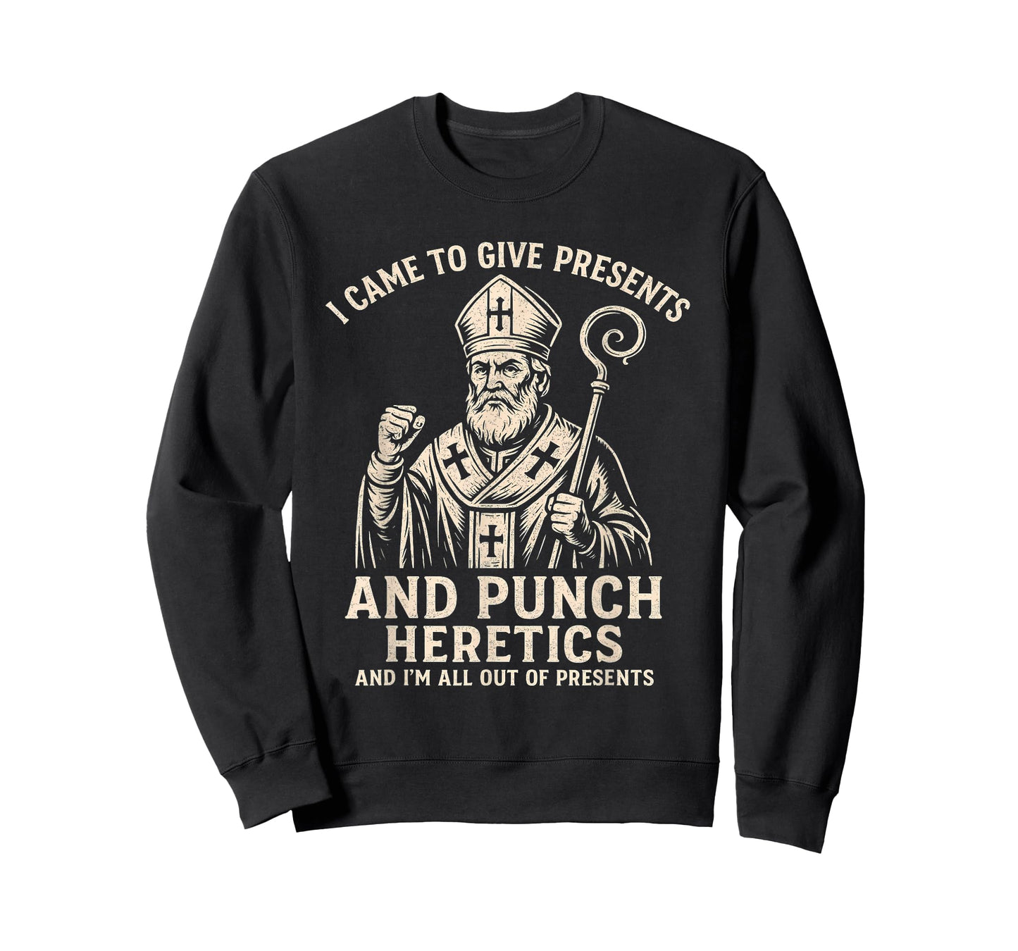 I Came to Give Presents and Punch Heretics St Nicholas Icon T-Shirt