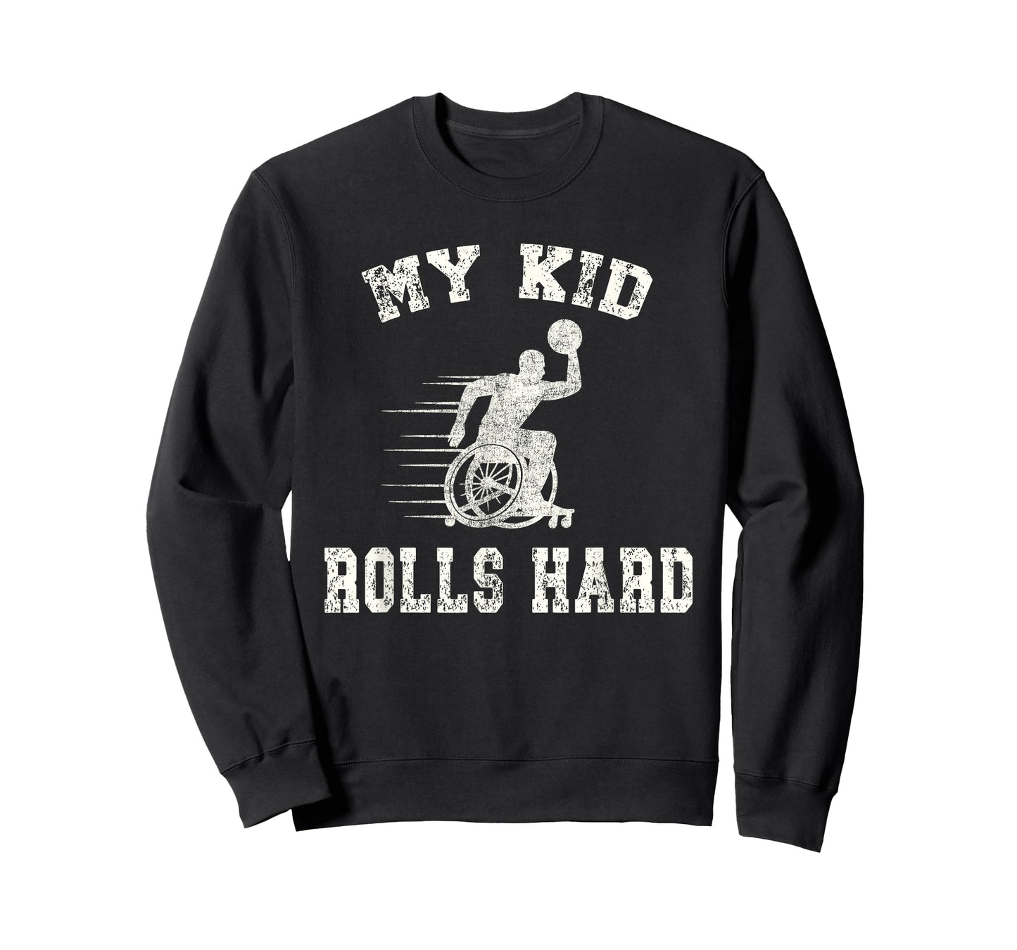 Wheelchair Basketball Player Parent My Kid Rolls Hard T-Shirt