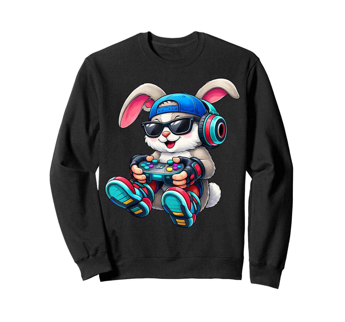 Boys Easter Funny Video Games Bunny Happy Easter Day Gamer T-Shirt