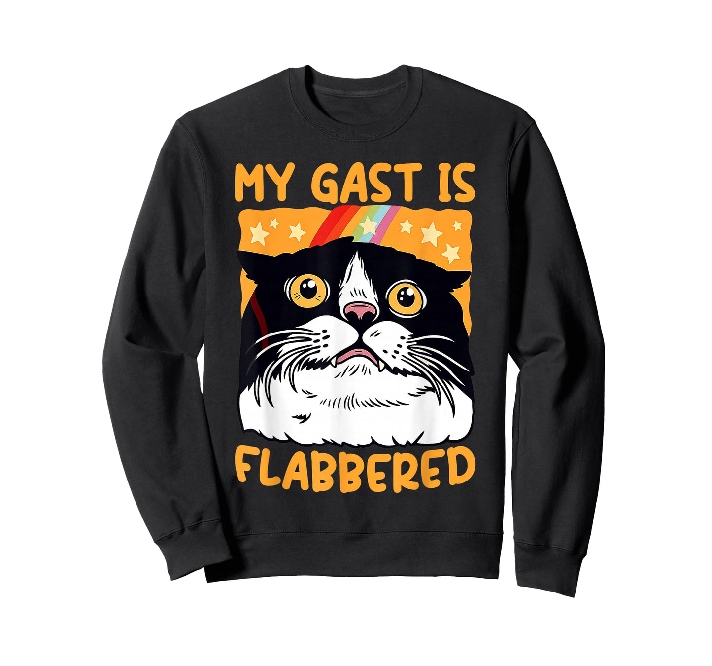 Surprised Cat My Gast is Flabbered Funny Cat Viral Meme T-Shirt