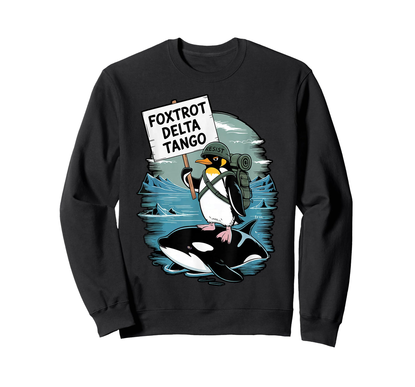 Foxtrot Delta Tango Penguin Dolphin Funny Anti Tariff T-Shirt