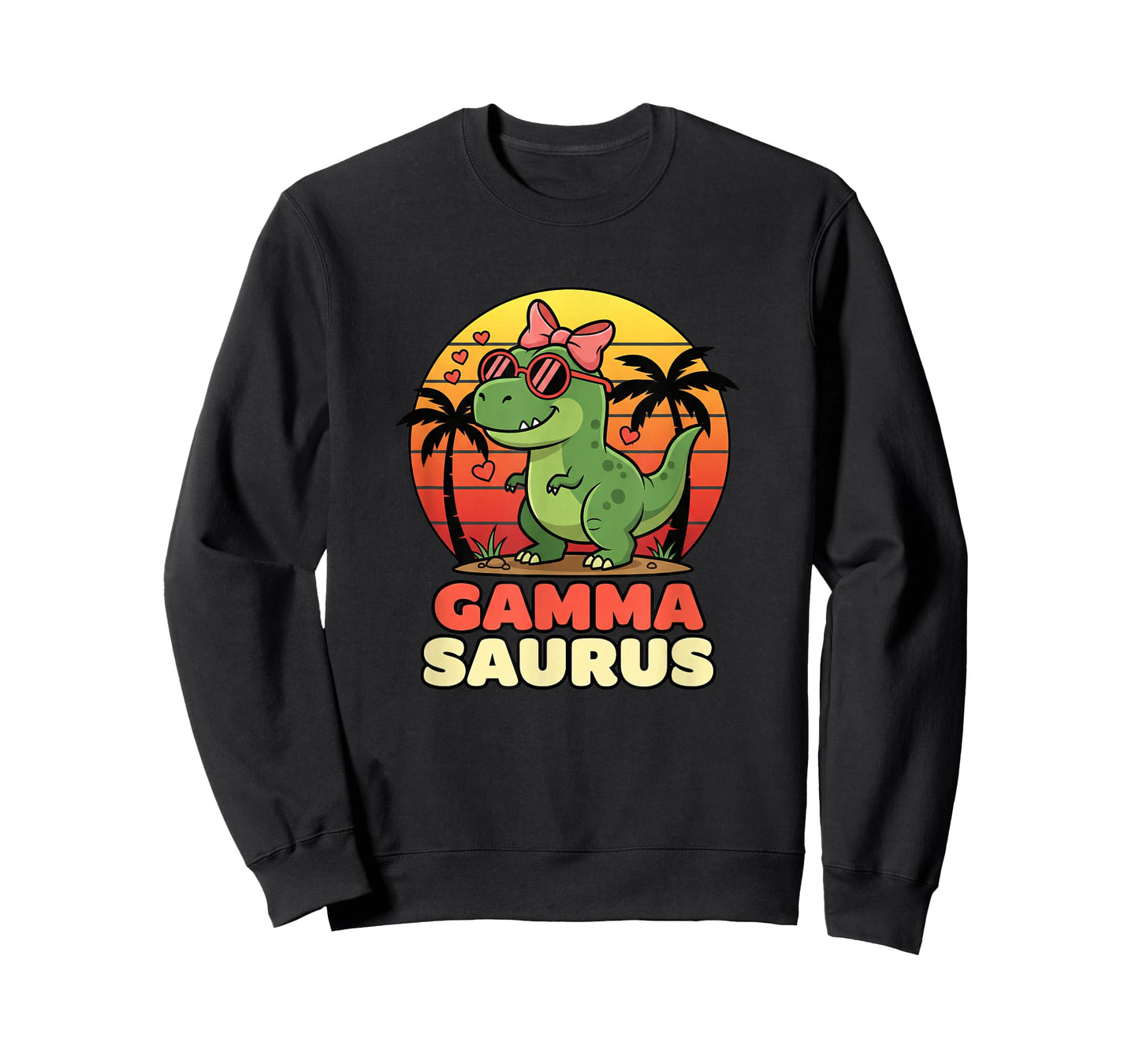 Mythical & Prehistoric Gamma Saurus Grandma Dinosaur Retro T-Shirt