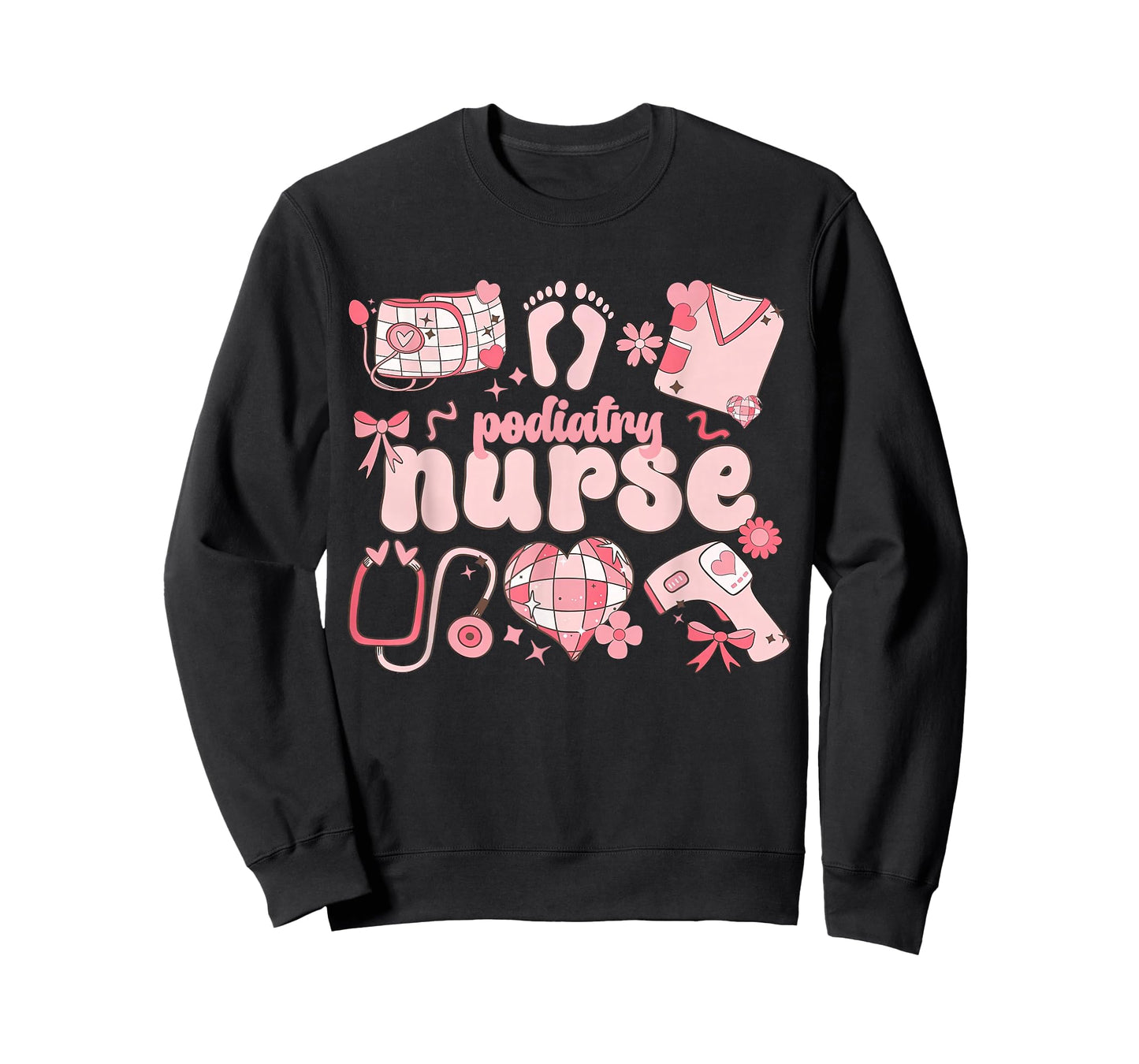 Podiatry Nurse Valentine Footprint Podiatrist Doctor T-Shirt