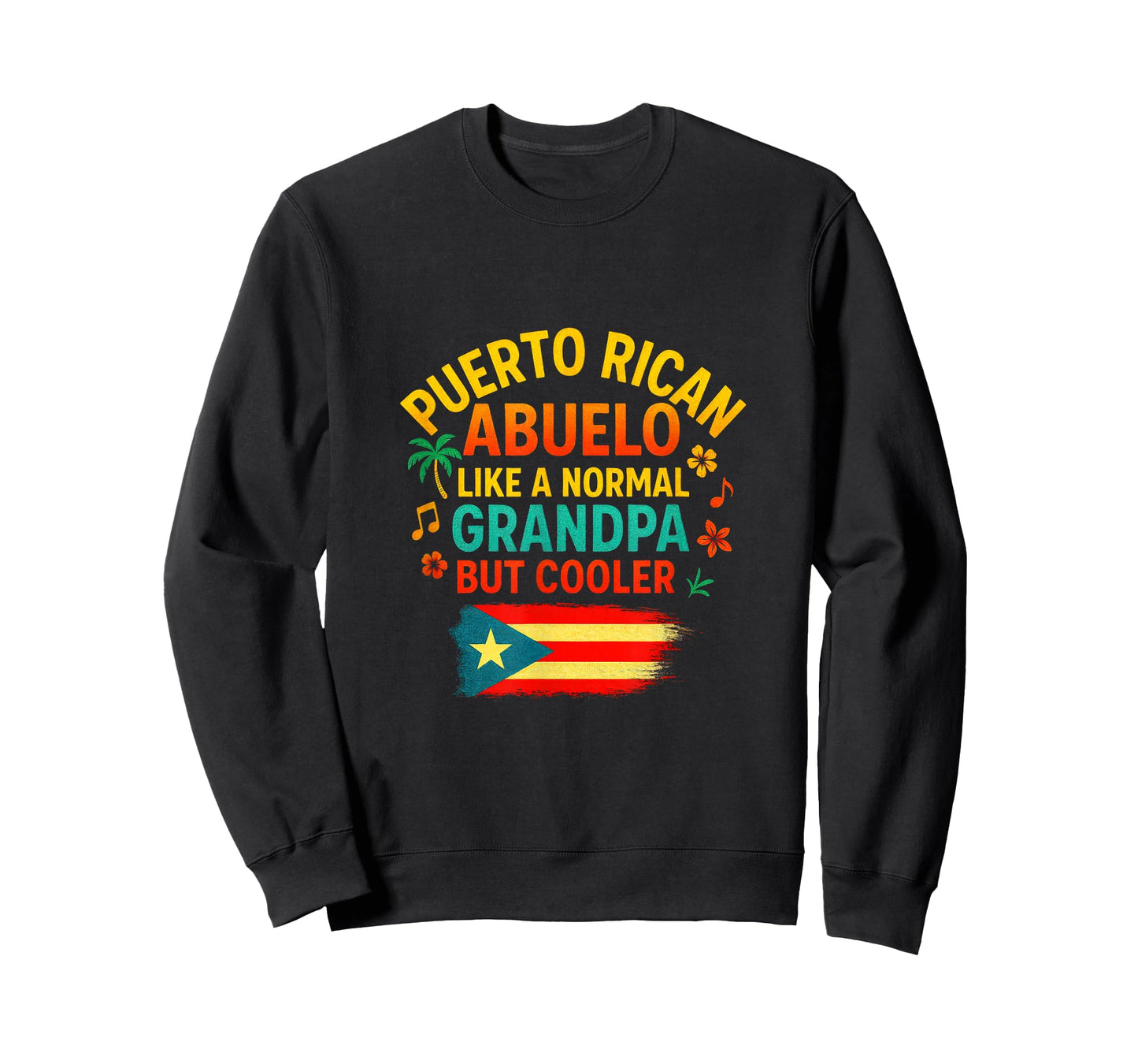 Puerto Rican Abuelo - Boricua Flag Pride Design T-Shirt