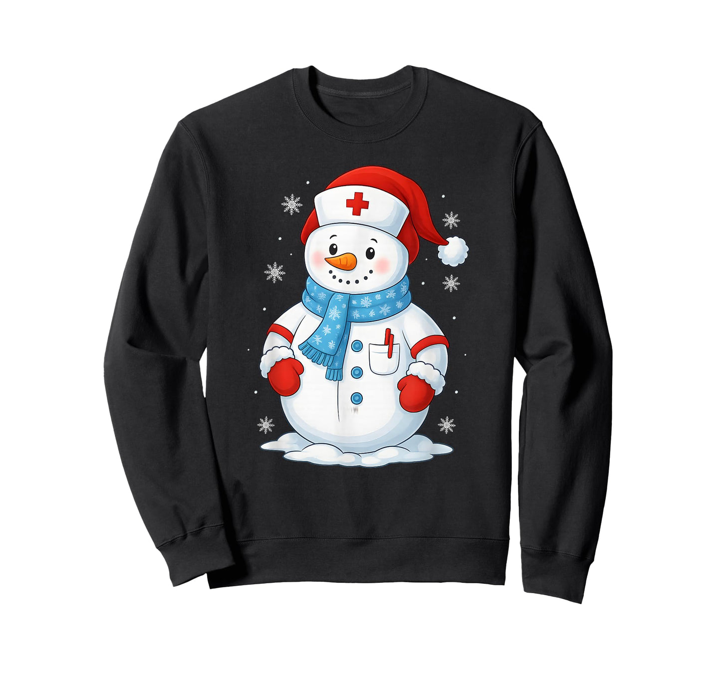 Snowman Nurse Christmas Nursing Holiday Winter RN LPN CNA T-Shirt