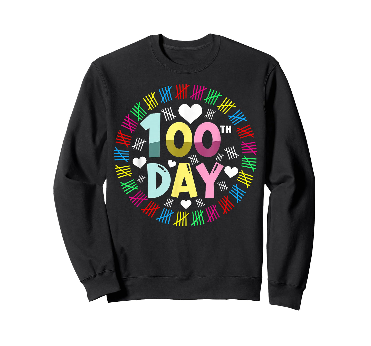 100 Days of School Colorful Tally Marks Kids T-Shirt