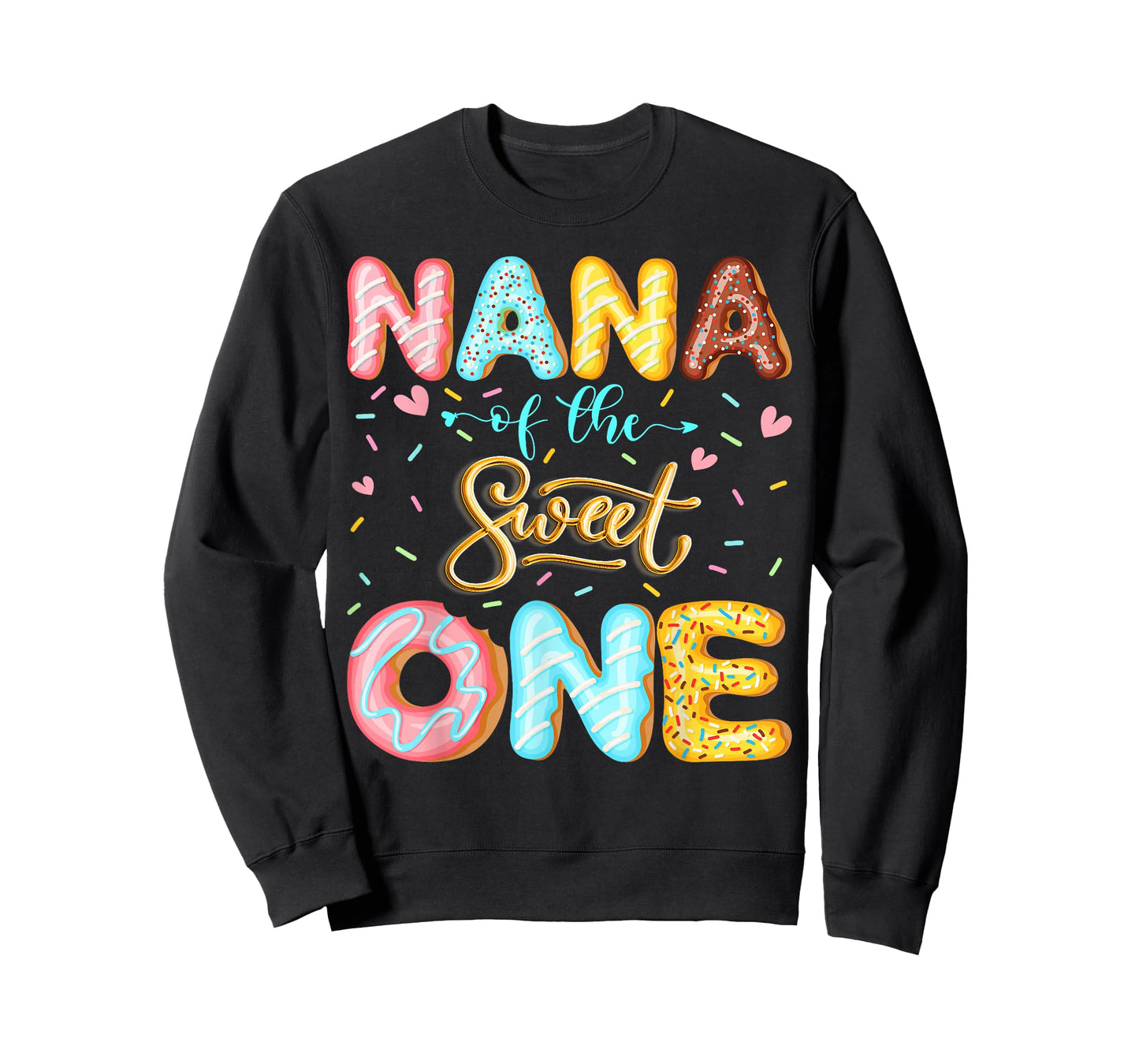 Nana of The Sweet One 1st Birthday Girl Donut Lover T-Shirt