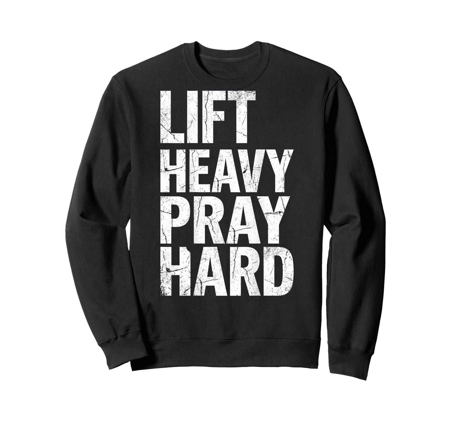 Lift Heavy Pray Hard Gym Workout Christian Religion Jesus T-Shirt