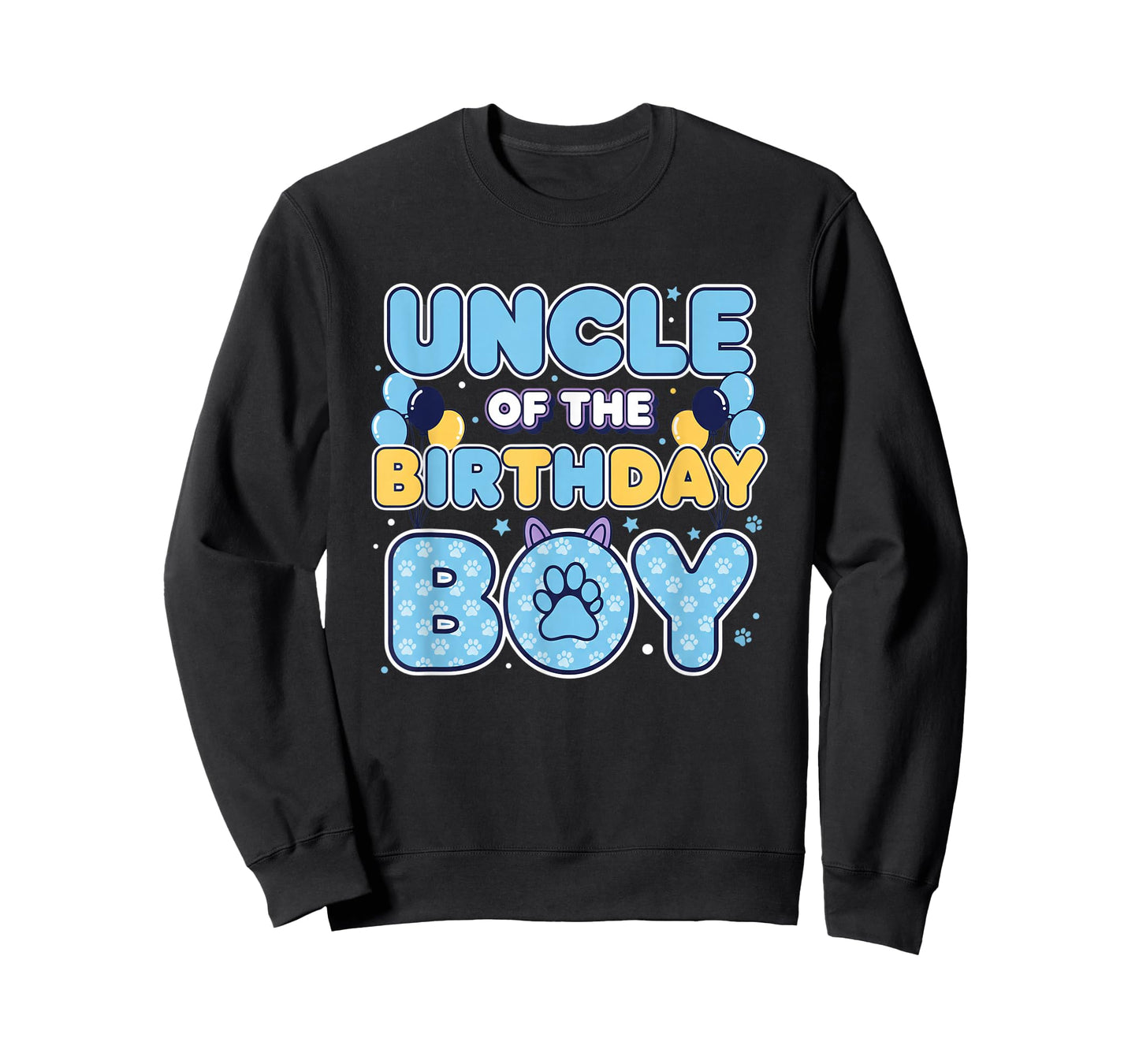 Uncle of The Birthday Boy Family Matching Birthday Party Paw T-Shirt